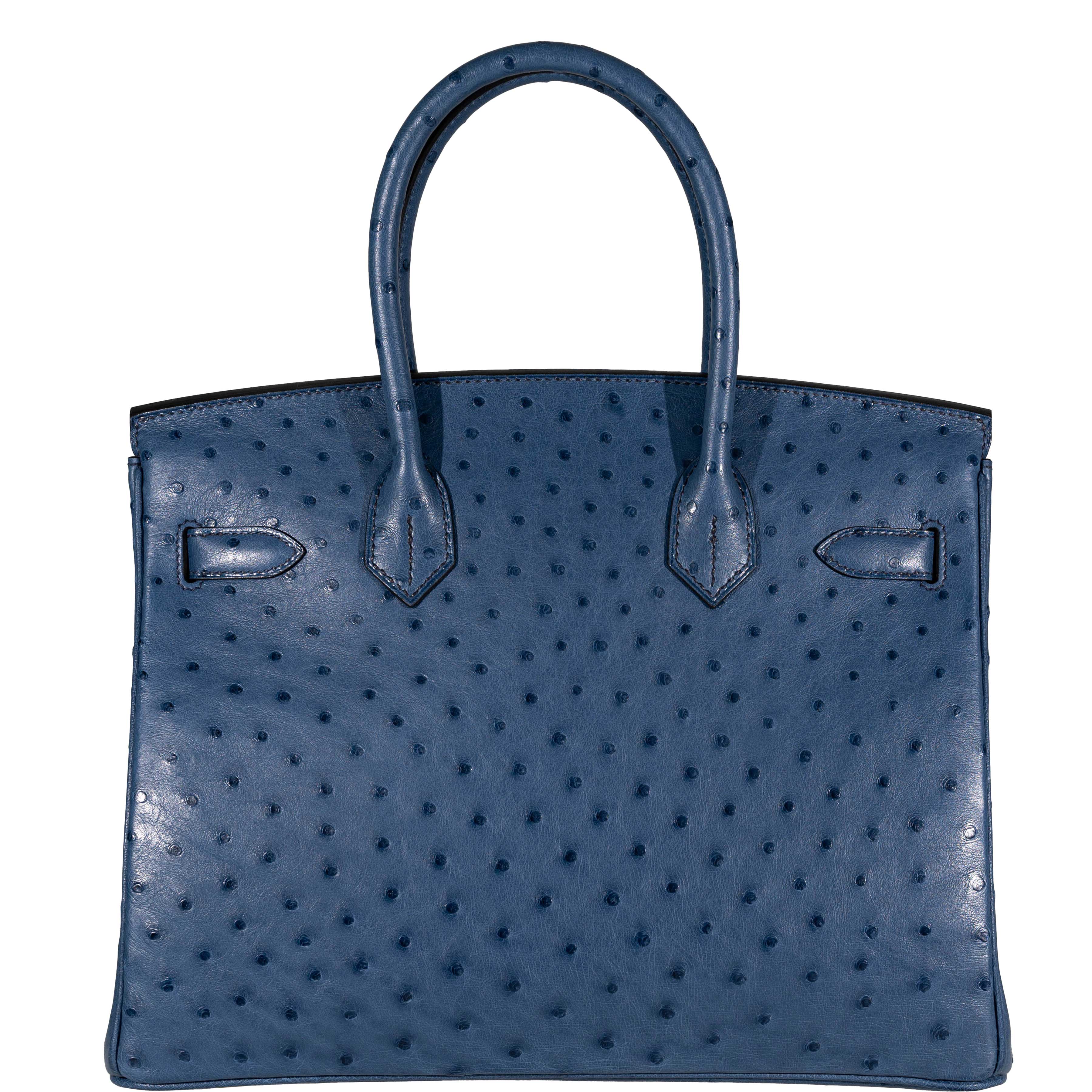 Hermès Birkin 30 Blue Roi Ostrich Gold Hardware - 2021, Z