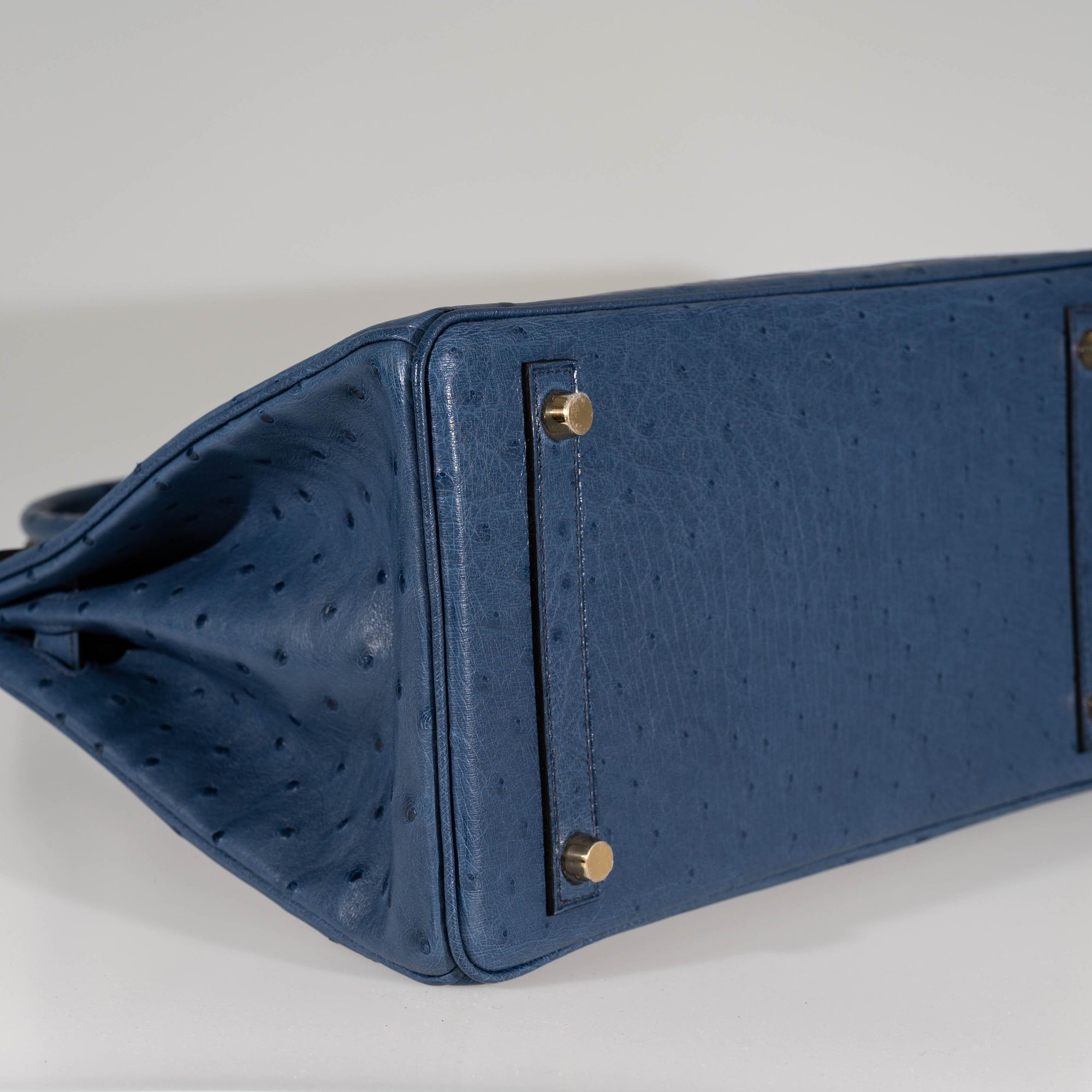 Hermès Birkin 30 Blue Roi Ostrich Gold Hardware