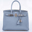 Hermès Birkin 30 Blue Saint Cyr Clemence Palladium Hardware