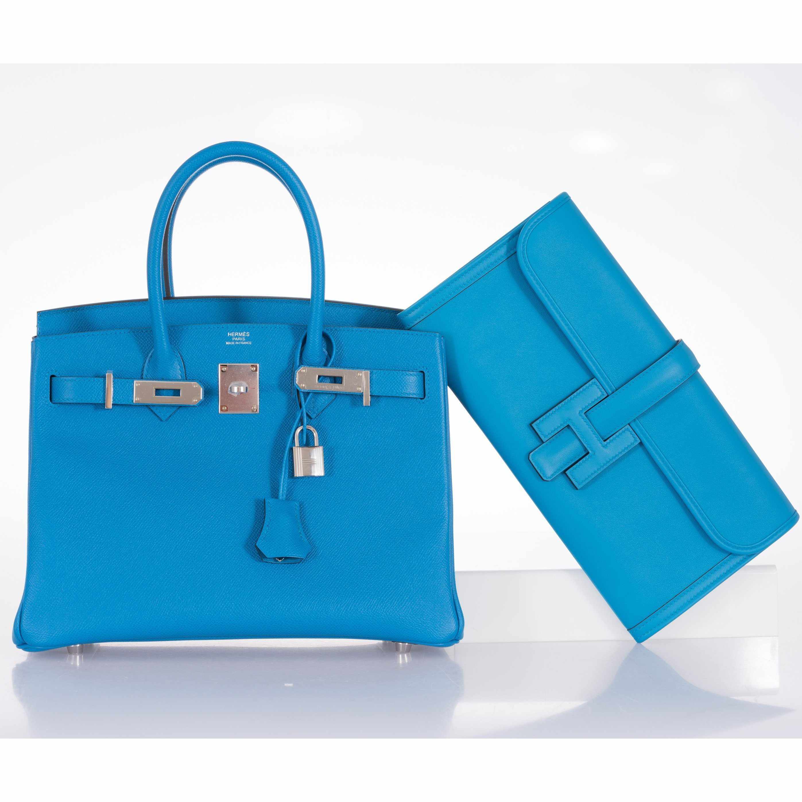 Hermès Birkin 30 Blue Zanzibar Epsom Palladium Hardware