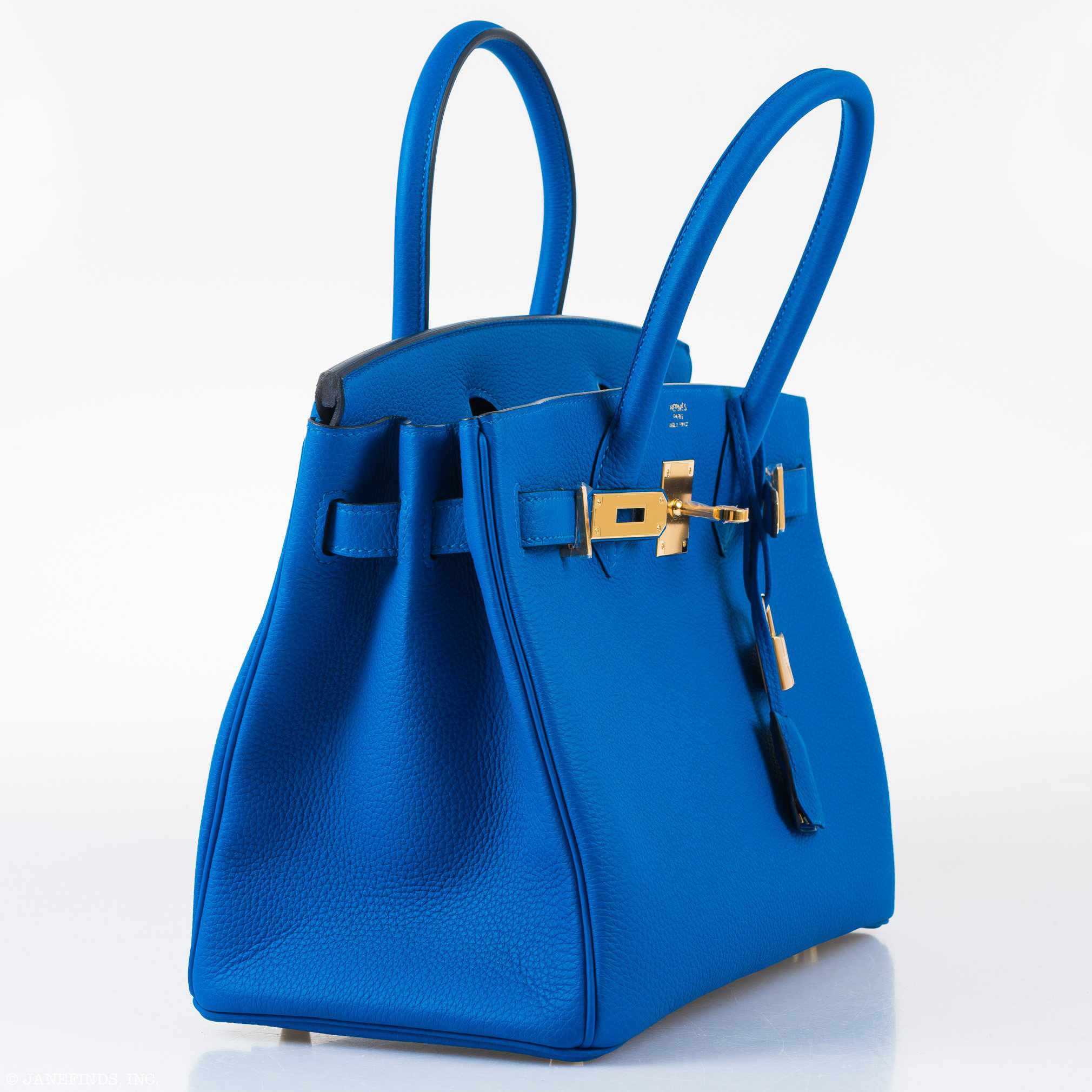 Hermès Birkin 30 Blue Zellige Togo Gold Hardware