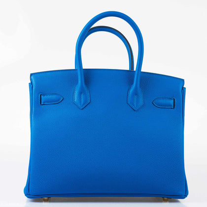 Hermès Birkin 30 Blue Zellige Togo Gold Hardware – JaneFinds