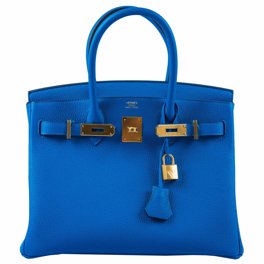 Hermès Birkin 30 Bleu (Blue) Nuit Togo with Gold Hardware - 2021, Z