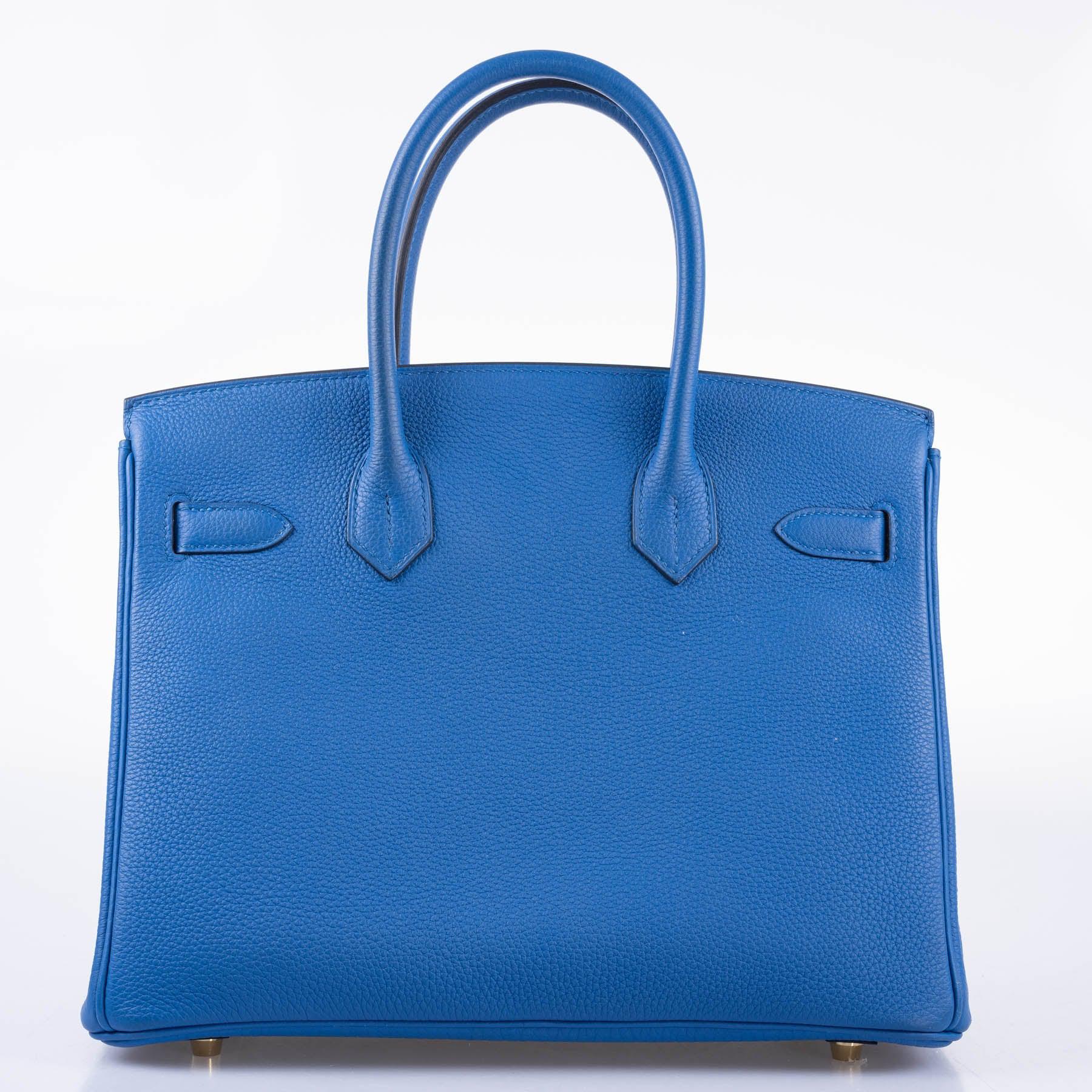 Hermès Birkin 30 Blue Zellige Togo with Gold Hardware