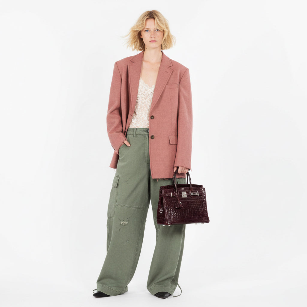 Hermès Birkin 30 Bordeaux Niloticus Crocodile Palladium Hardware