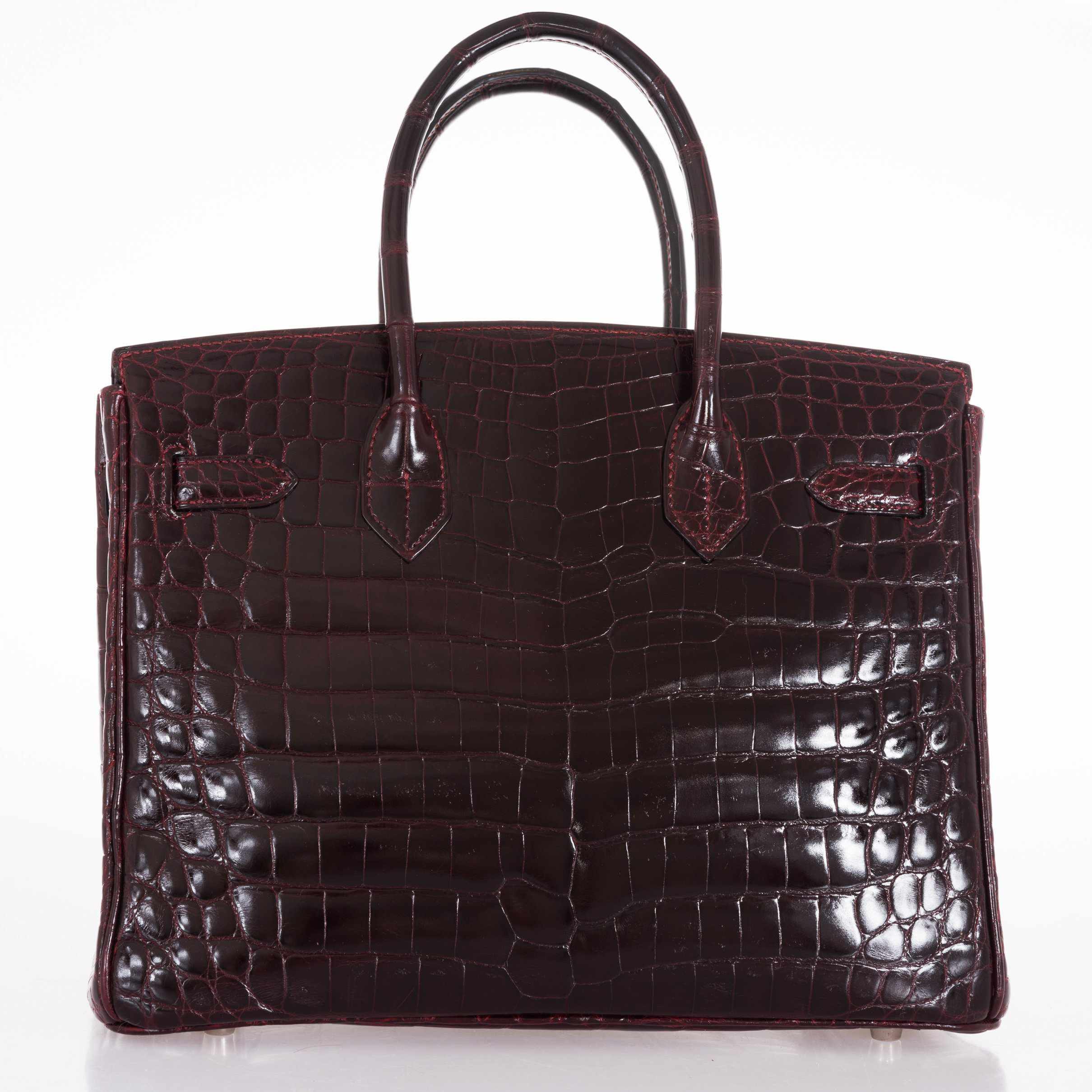 Hermès Birkin 30 Bordeaux Niloticus Crocodile Palladium Hardware