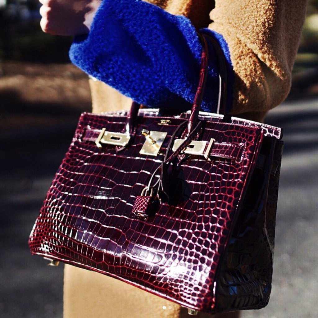 Hermès Birkin 30 Bordeaux Porosus Crocodile Gold Hardware