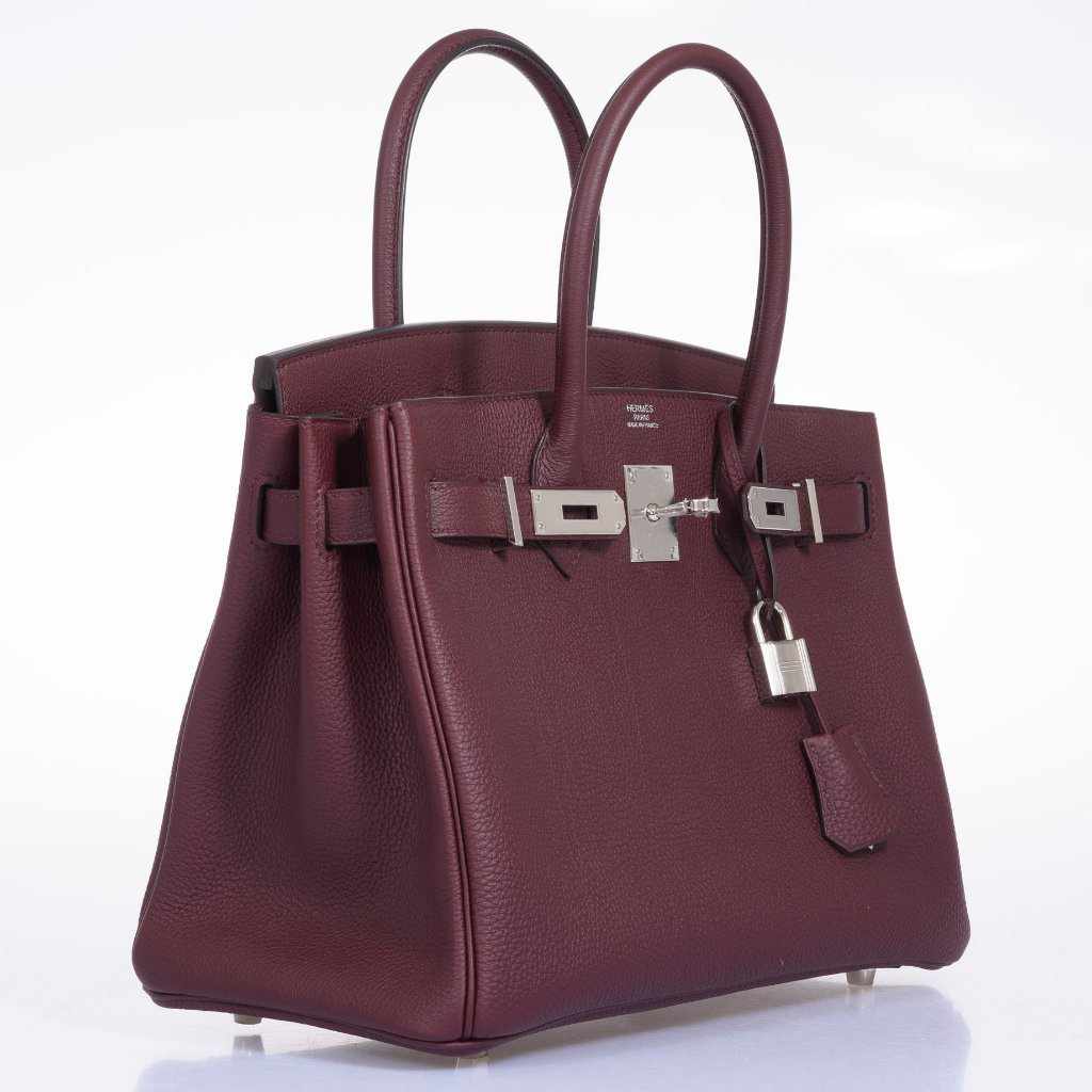 Hermès Birkin 30 Bordeaux Togo Palladium Hardware