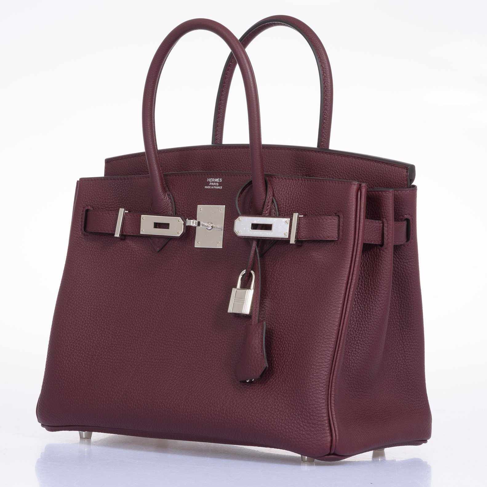 Hermès Birkin 30 Bordeaux Togo Palladium Hardware