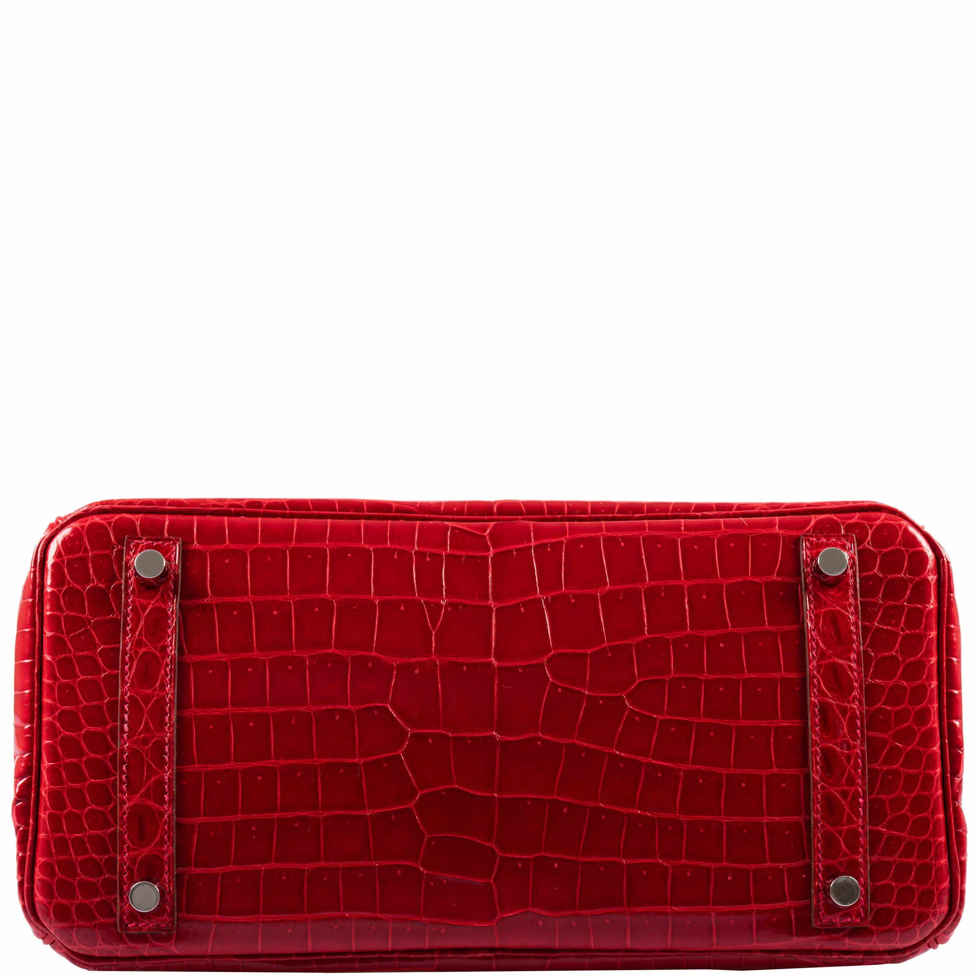 Hermès Birkin 30 Braise Porosus Crocodile Palladium Hardware