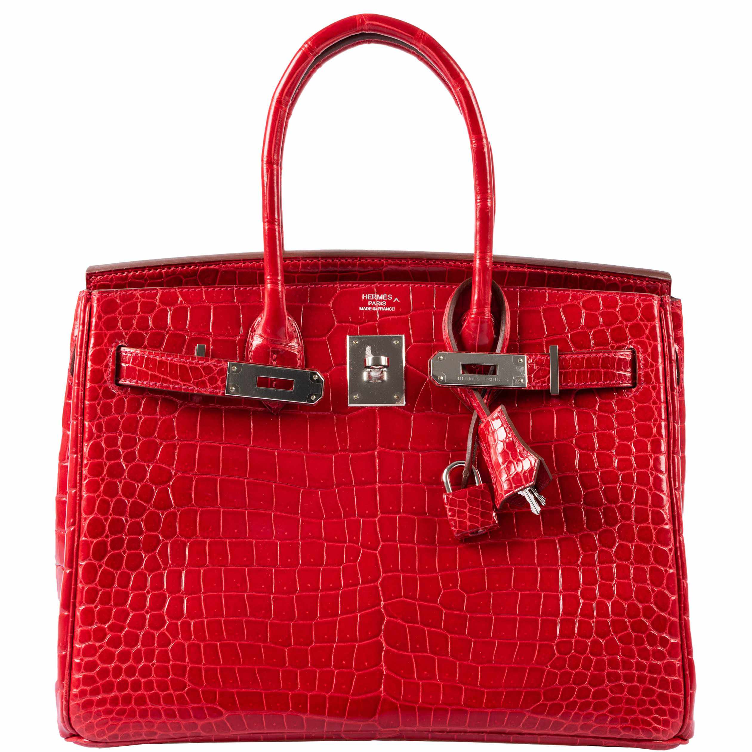 Hermès Birkin 30 Braise Porosus Crocodile Palladium Hardware