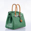 Hermès Birkin 30 Cactus Matte Alligator with Natural-Sable Matte Veau Butler and Palladium Hardware