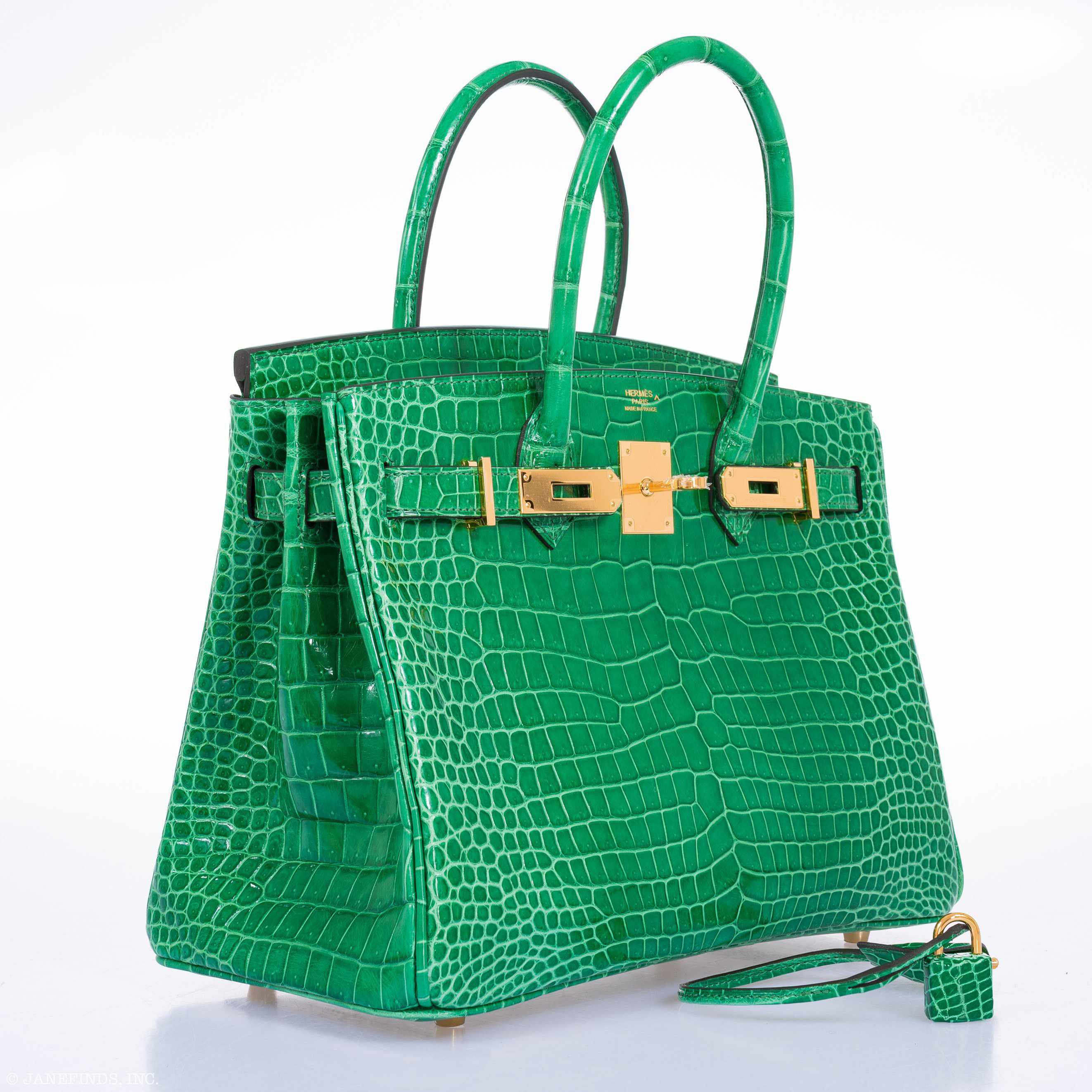 Hermès Birkin 30 Cactus Porosus Crocodile Gold Hardware