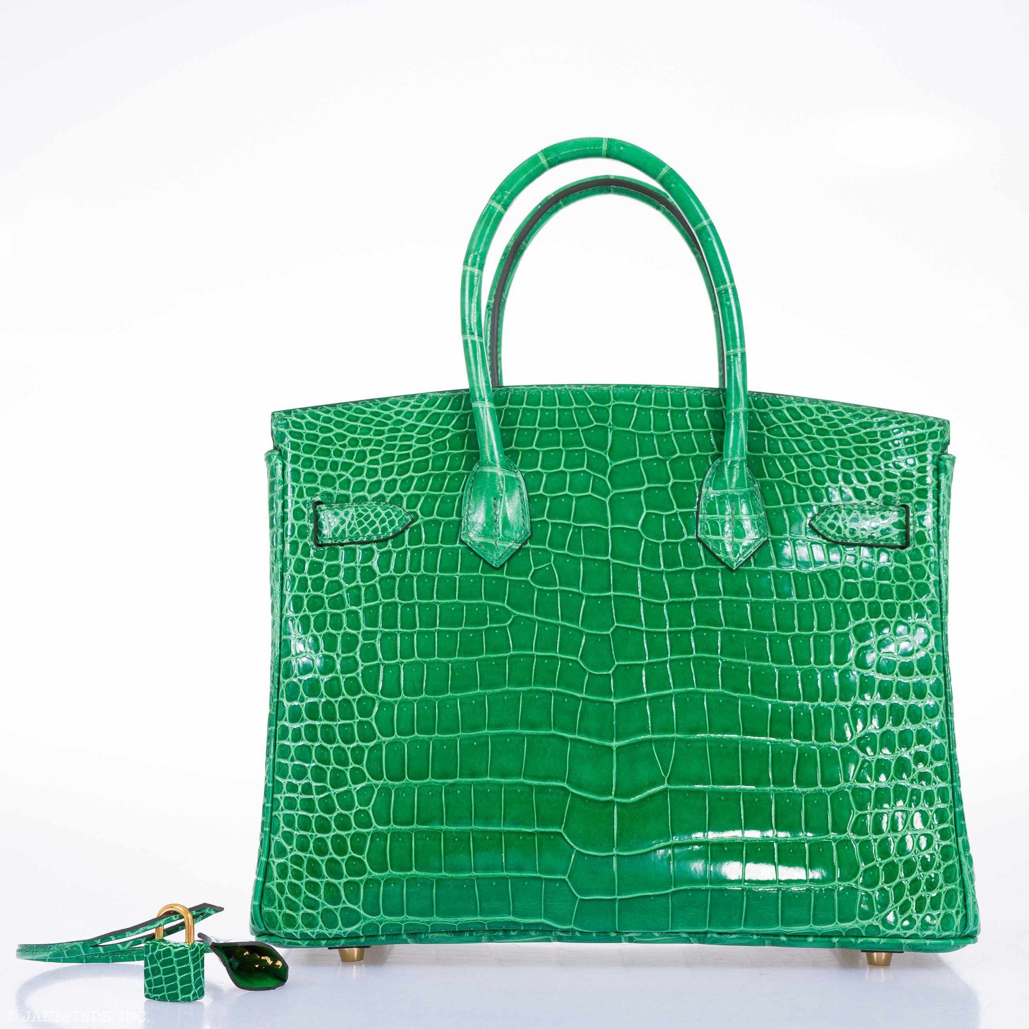 Hermès Birkin 30 Cactus Porosus Crocodile Gold Hardware