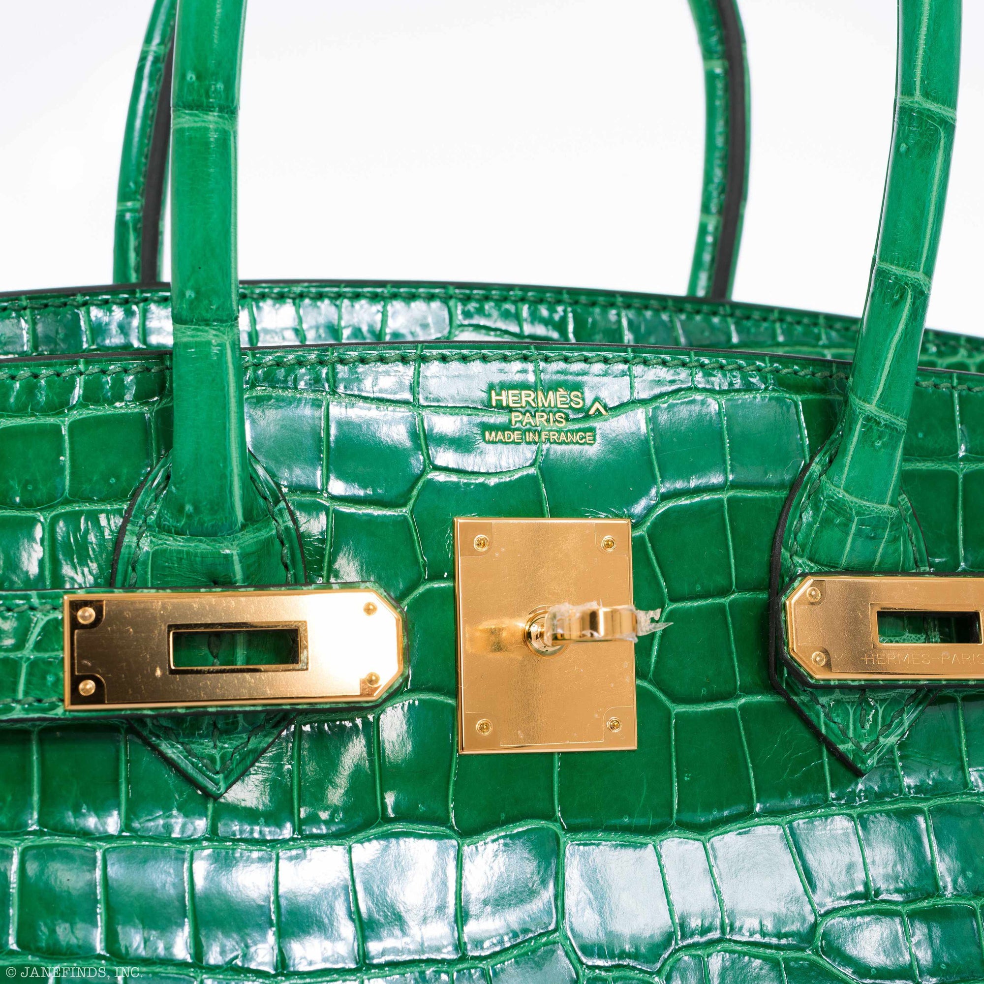 Hermès Birkin 30 Cactus Porosus Crocodile Gold Hardware
