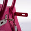 Hermès Birkin 30 Candy Collection Rose Tyrien & Rubis Epsom White Stitching Palladium Hardware - Q, Square