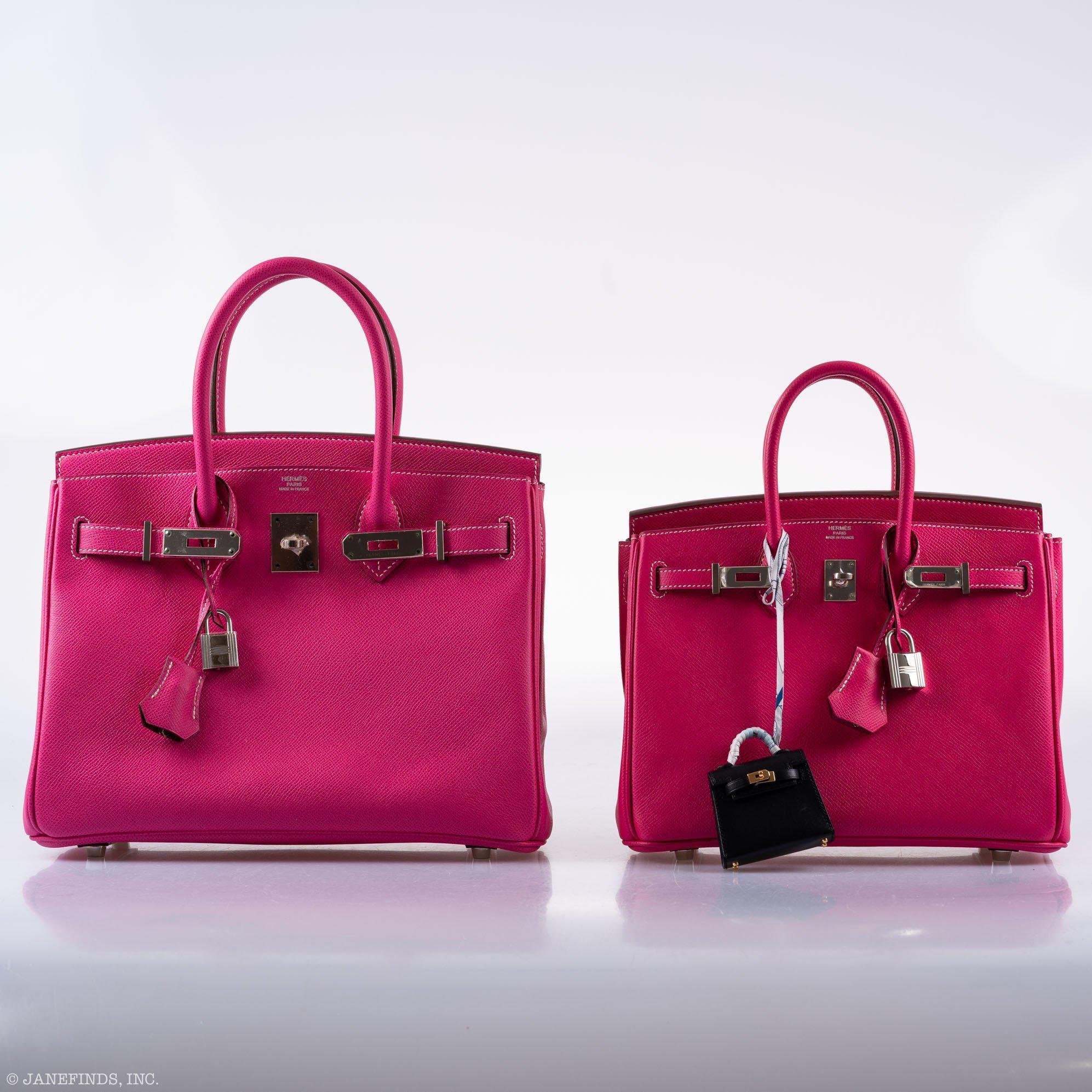 Hermès Birkin 30 Candy Collection Rose Tyrien & Rubis Epsom White Stitching Palladium Hardware - Q, Square