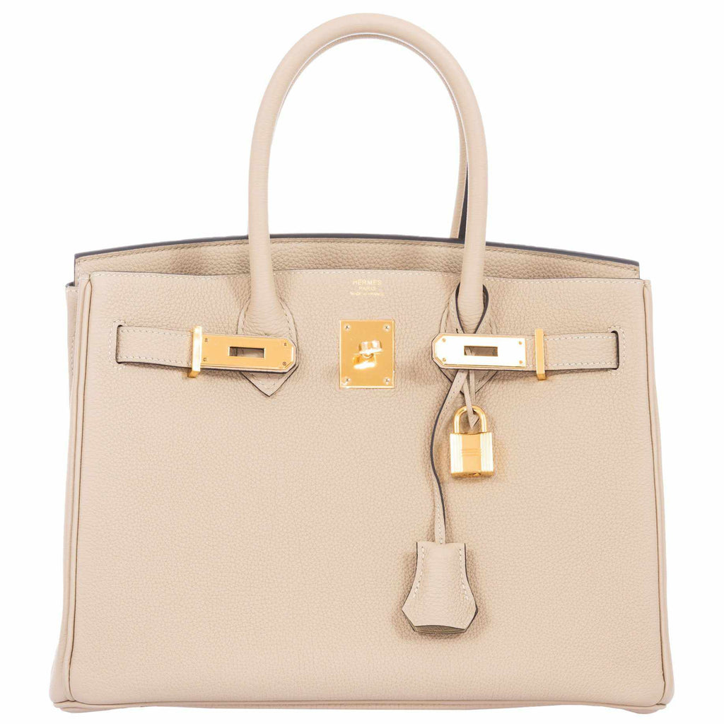 Hermes Birkin Handbag Craie Swift with Gold Hardware 30 at 1stDibs