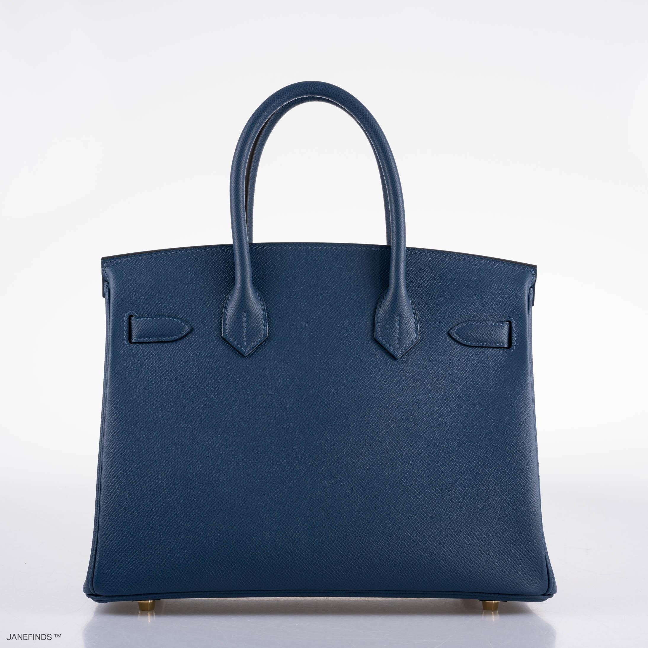 Hermès Birkin 30 Deep Blue Epsom with Gold Hardware - 2019, D