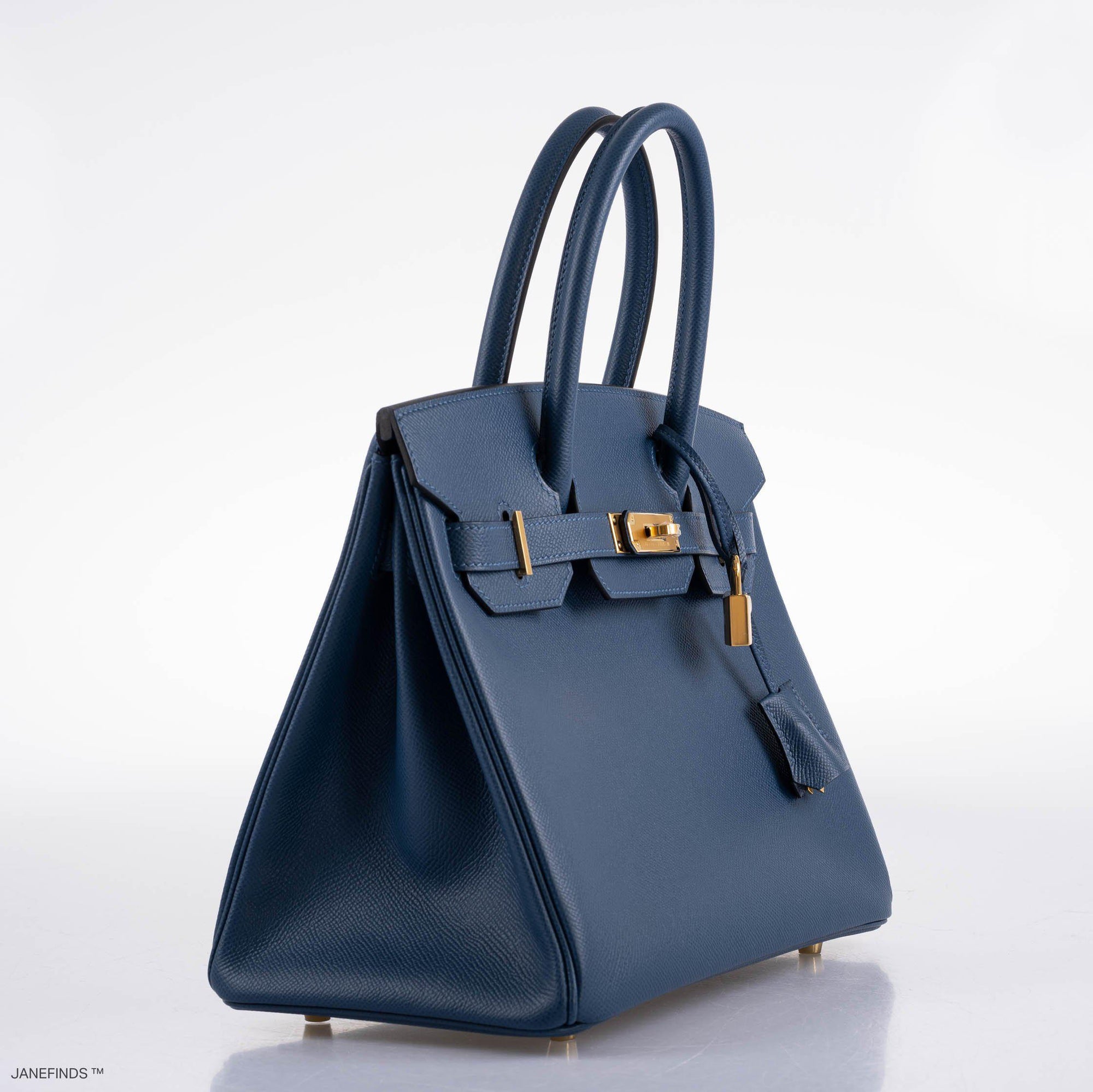 Hermès Birkin 30 Deep Blue Epsom with Gold Hardware