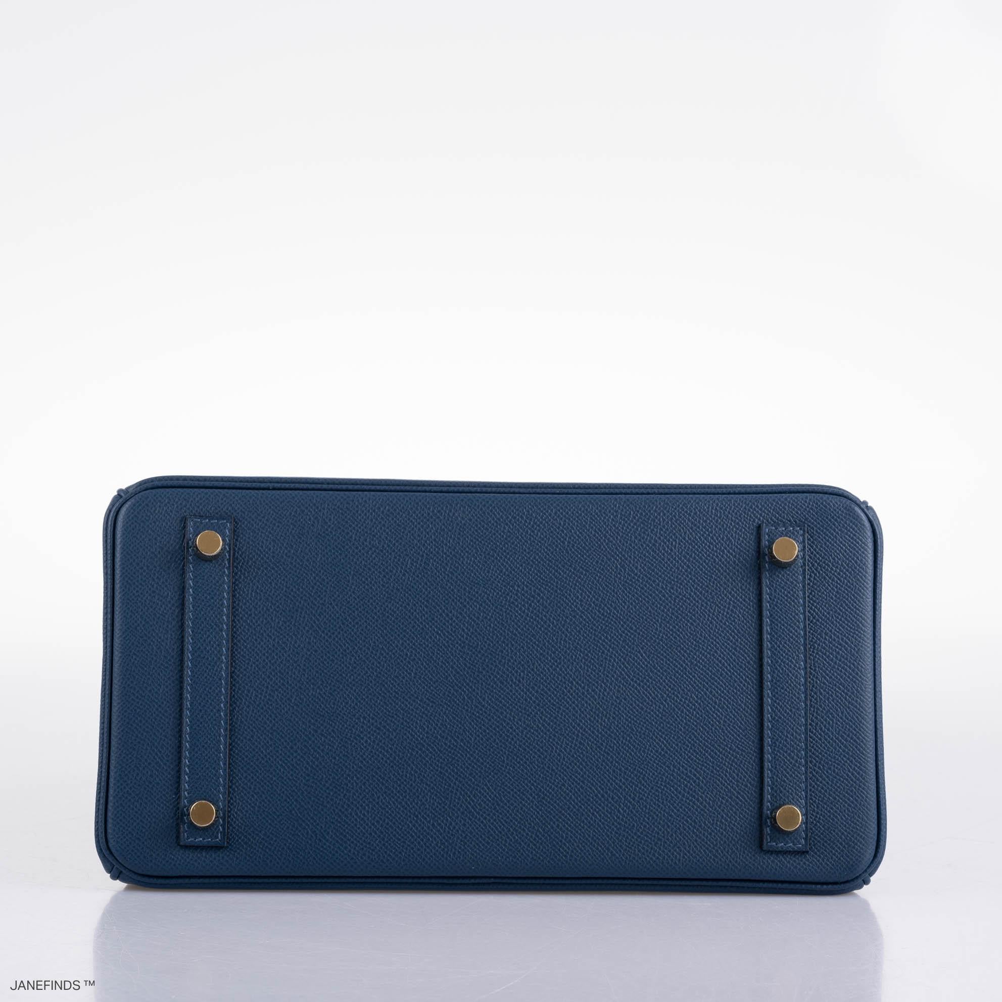 Hermès Birkin 30 Deep Blue Epsom with Gold Hardware