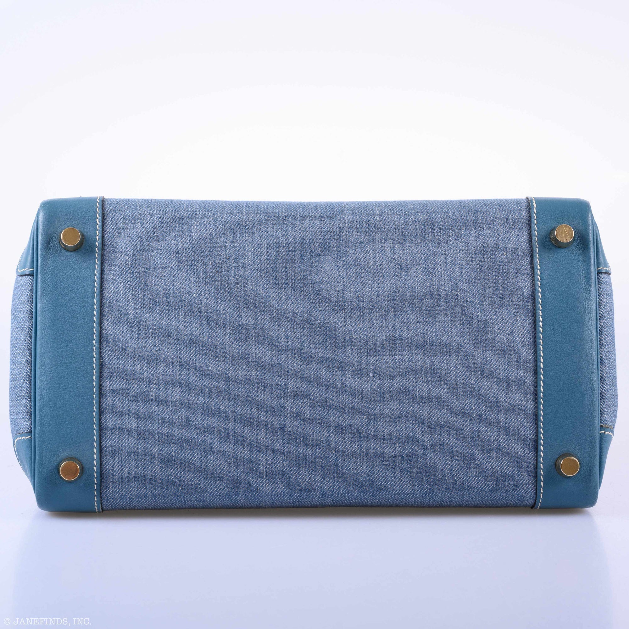 Hermès Birkin 30 Denim & Blue Jean Gulliver Leather Gold Hardware