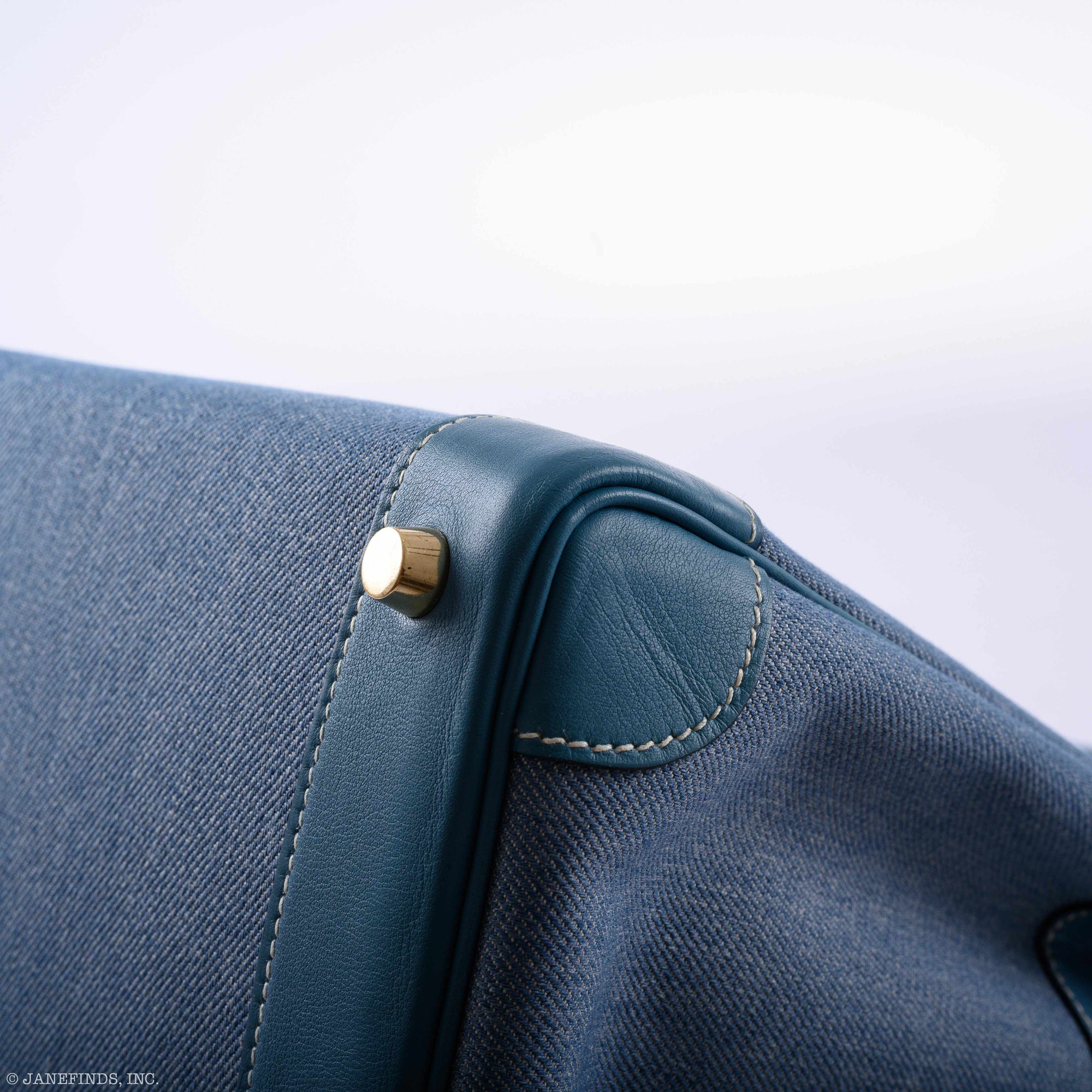Hermès Birkin 30 Denim & Blue Jean Gulliver Leather Gold Hardware