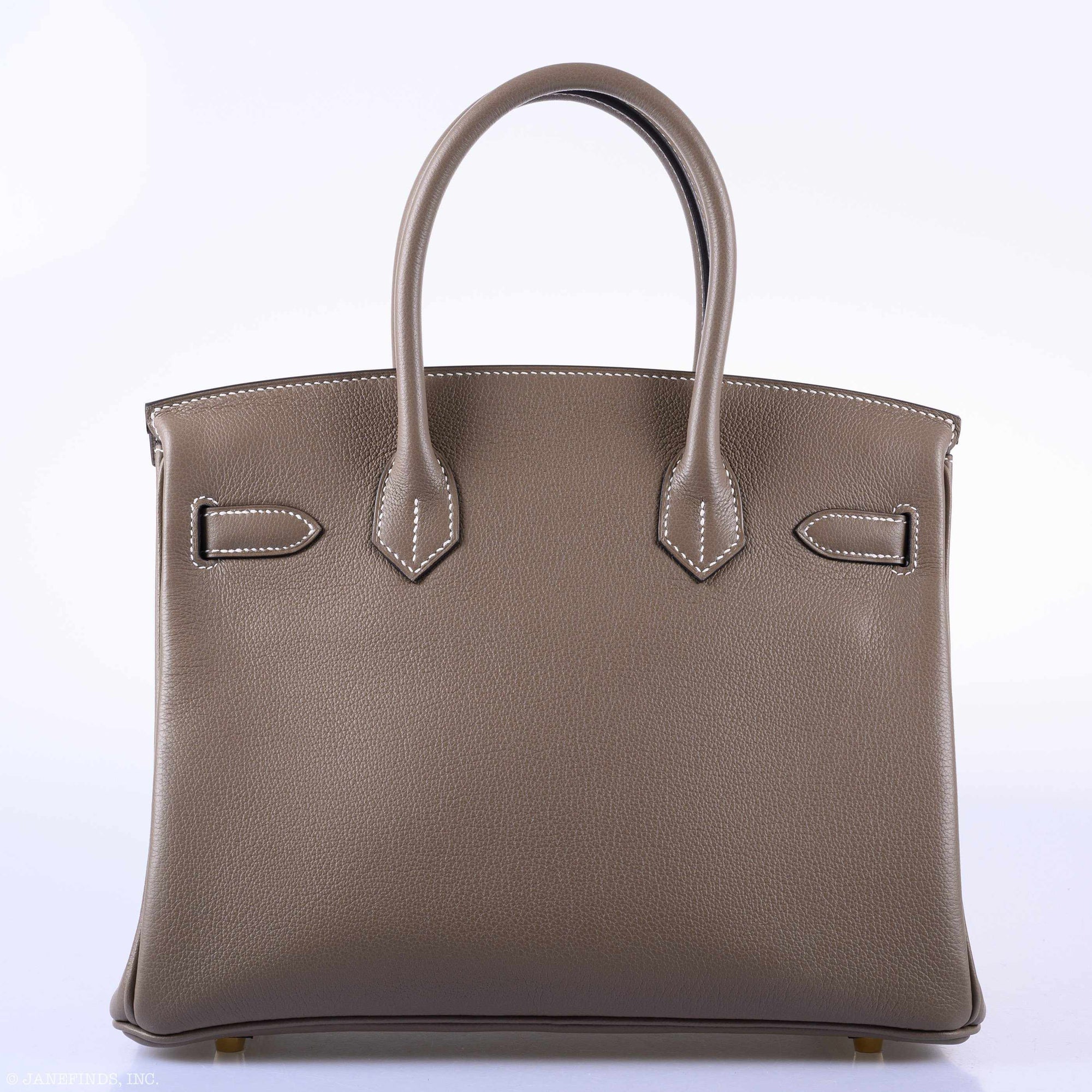 Hermès Birkin 30 Etoupe Taurillon Novillo Gold Hardware