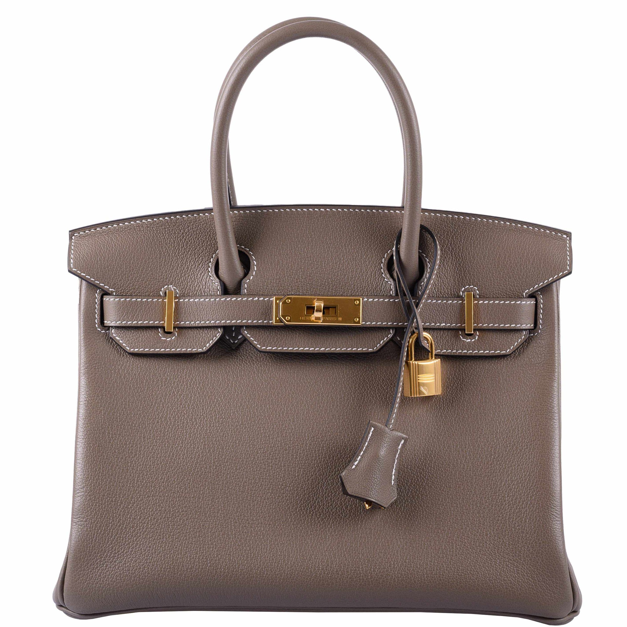 Hermès Birkin 30 Etoupe Taurillon Novillo Gold Hardware