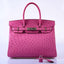 Hermès Birkin 30 Fuchsia Ostrich Palladium Hardware