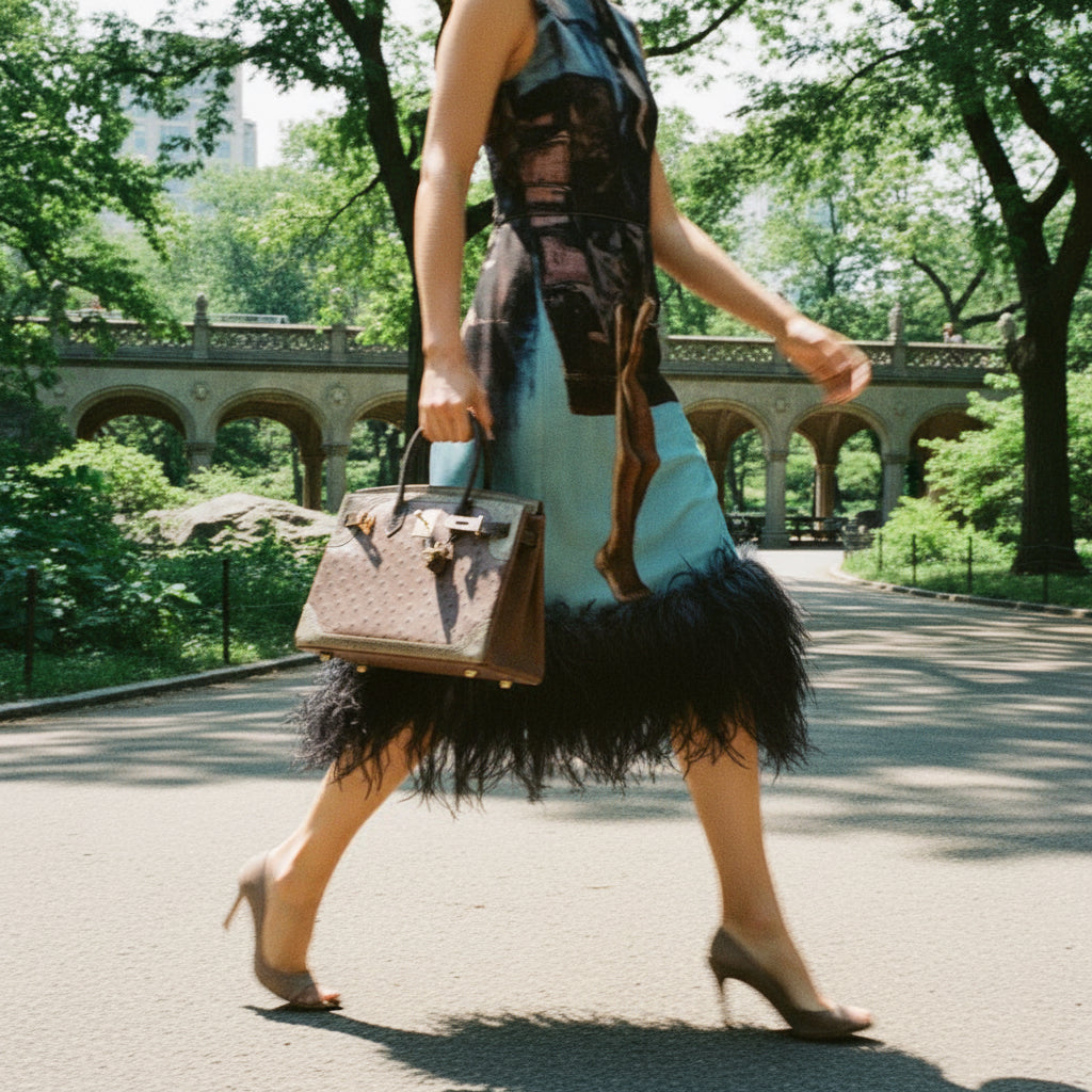 Hermès Birkin 30 Ghillies Marron Fonce, Etrusque, Mousse Ostrich Champagne Gold Hardware