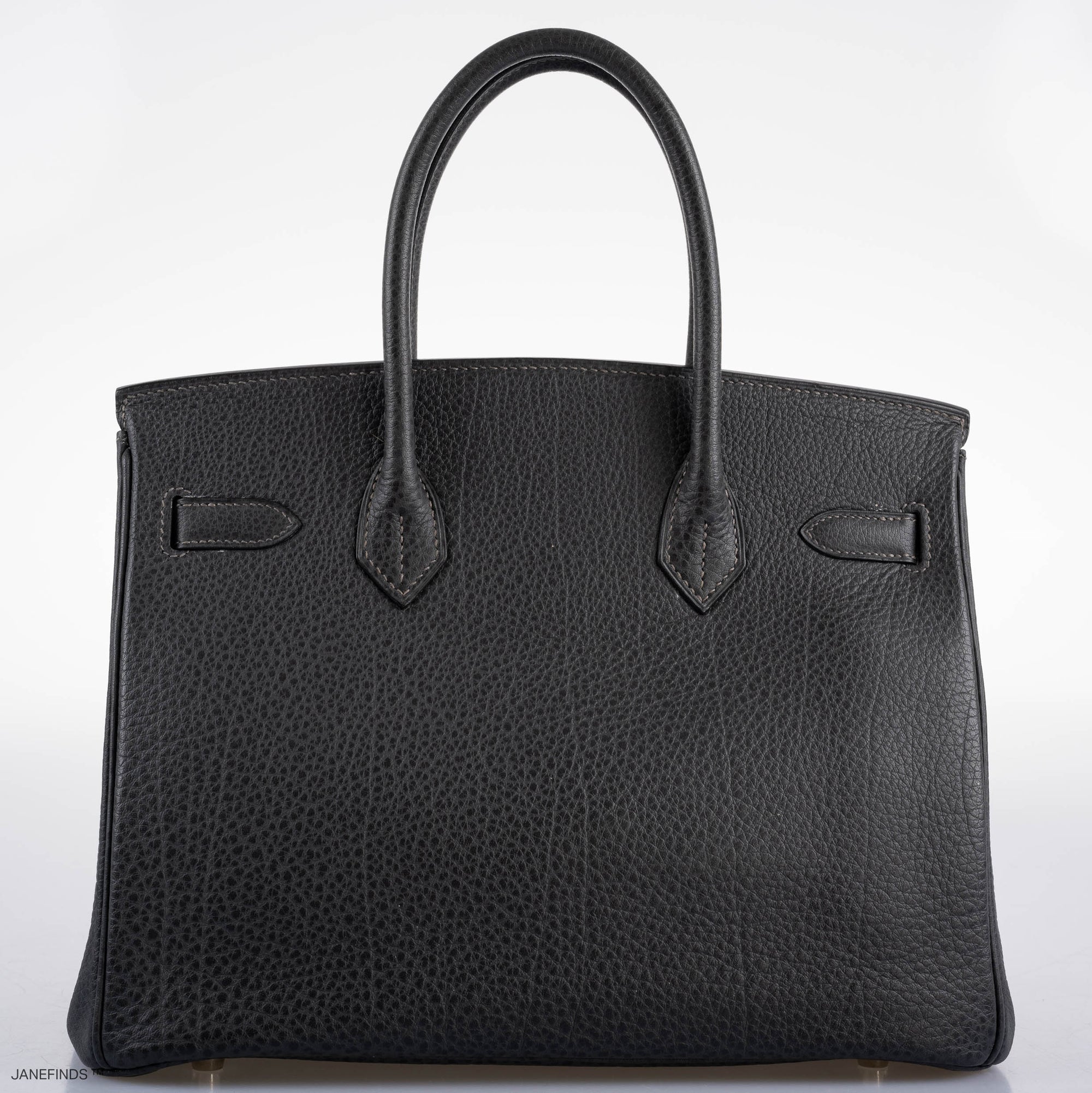 Hermès Birkin 30 Graphite Buffalo with Palladium Hardware