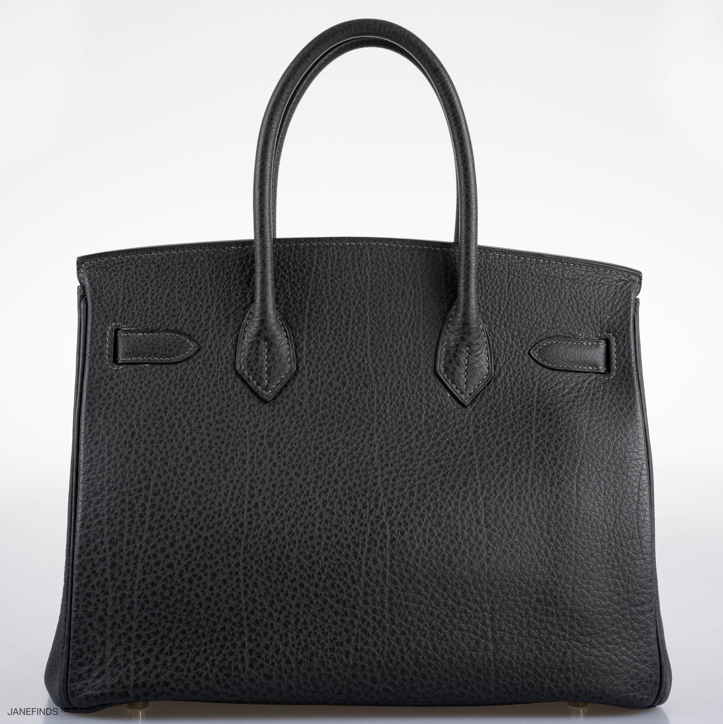 Hermès Birkin 30 Graphite Buffalo with Palladium Hardware