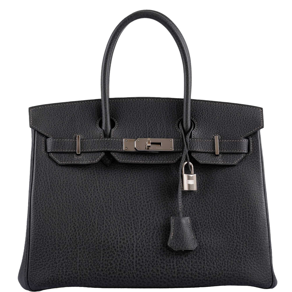 Hermès Birkin 30 Graphite Buffalo with Palladium Hardware