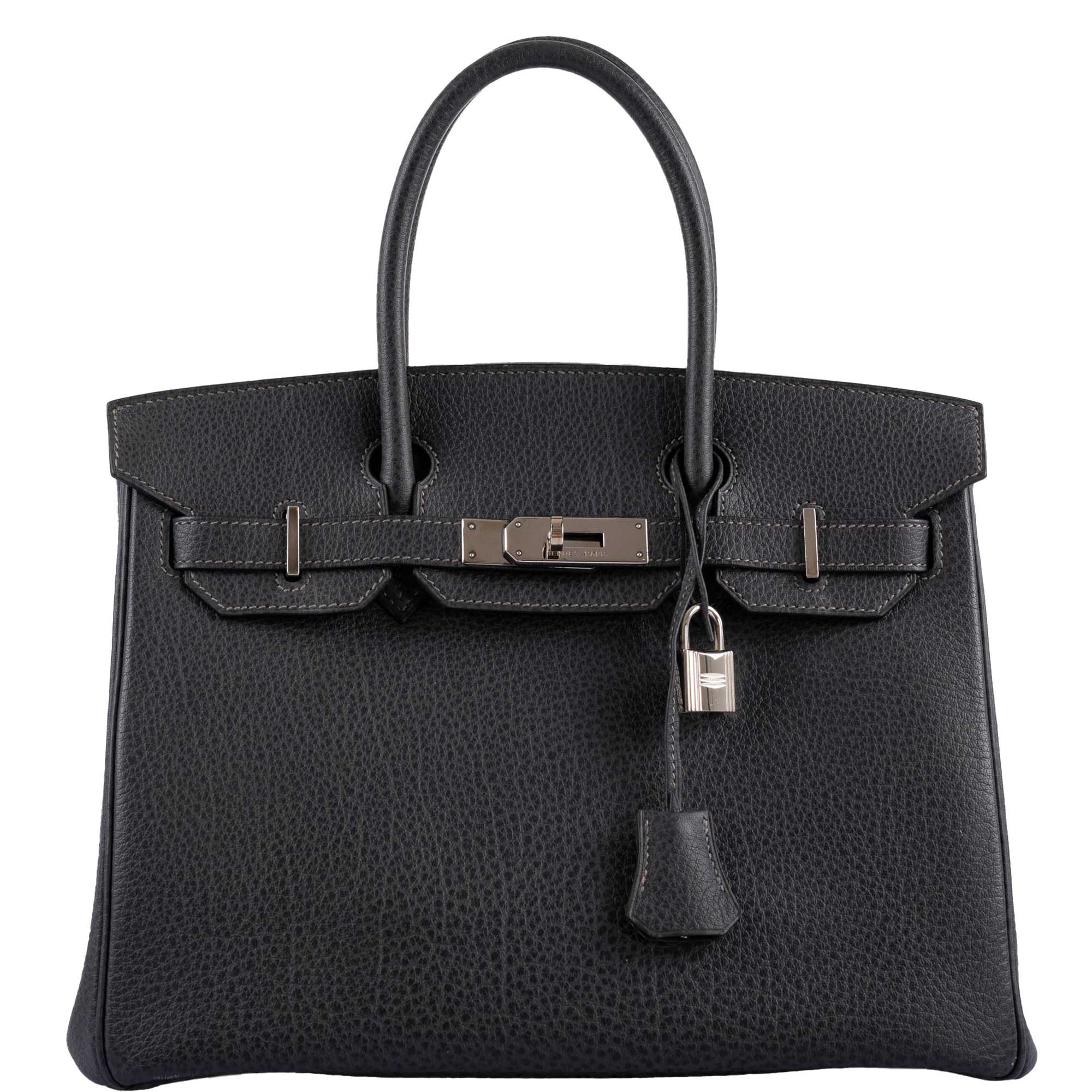 Hermès Birkin 30 Graphite Buffalo with Palladium Hardware