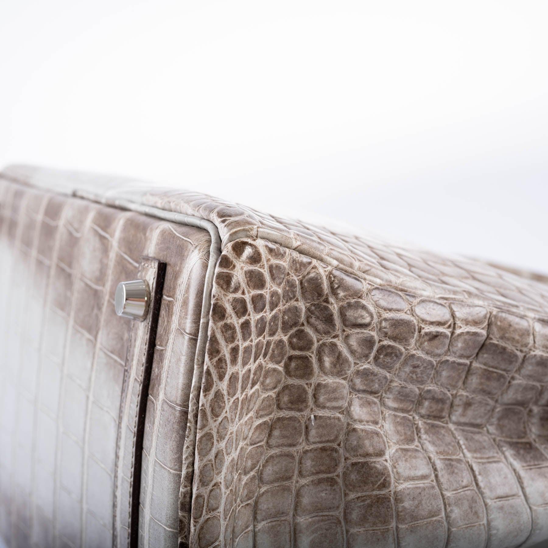 Hermès Birkin 30 Gris Cendre Himalaya Matte Niloticus Crocodile Palladium Hardware