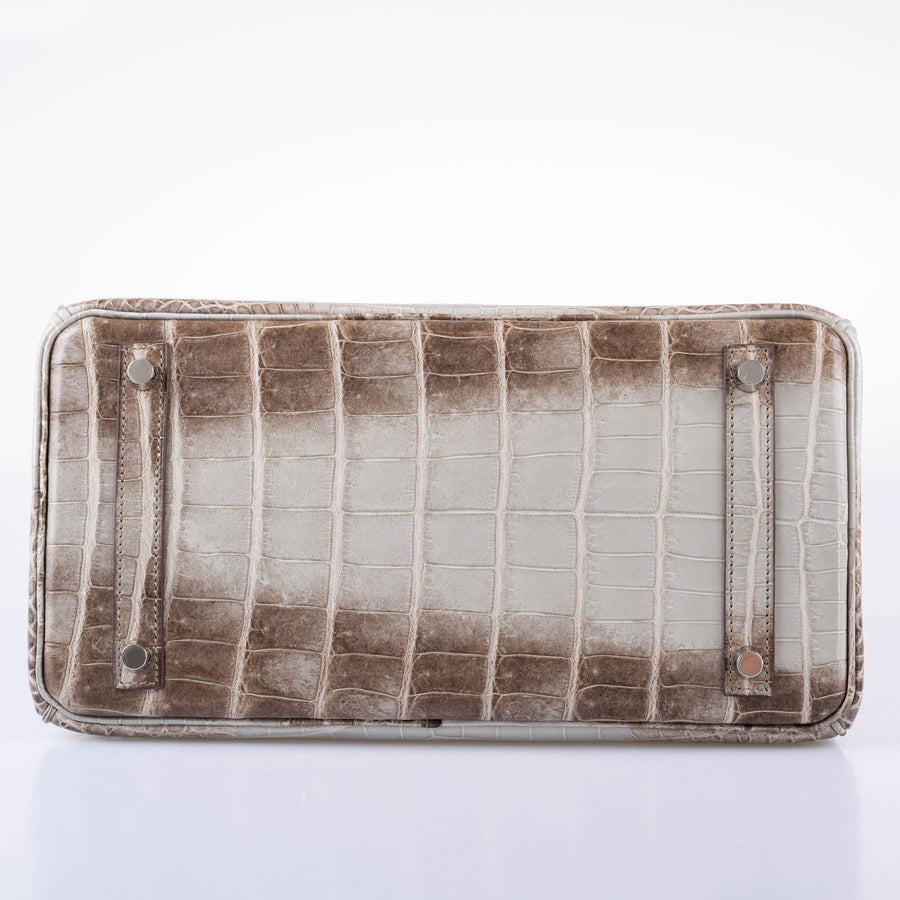 Hermès Birkin 30 Gris Cendre Himalaya Matte Niloticus Crocodile Palladium Hardware