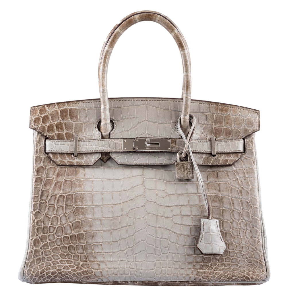 Hermès Birkin 30 Gris Cendre Himalaya Matte Niloticus Crocodile Palladium Hardware