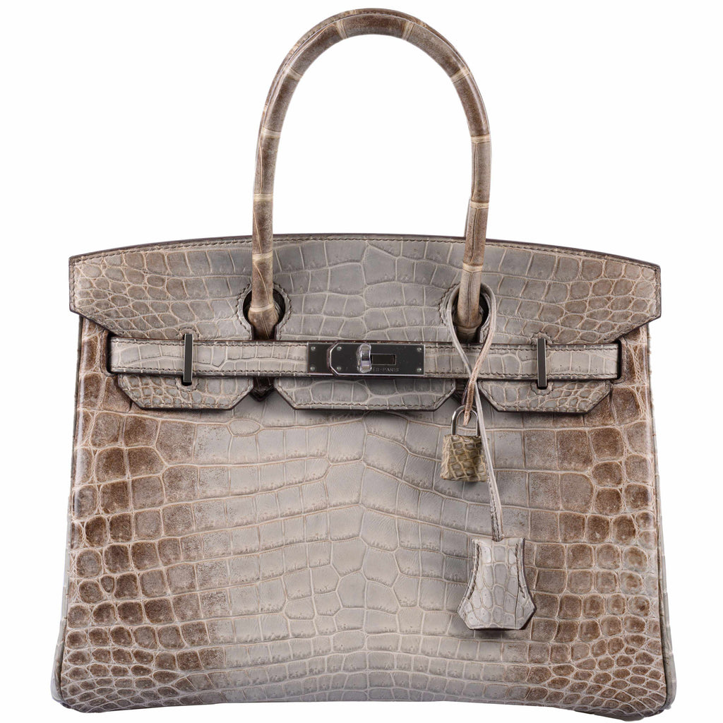 HERMES Birkin 30 HIMALAYA CROCODILE PALLADIUM HARDWARE - Fashion Handbag  Collections