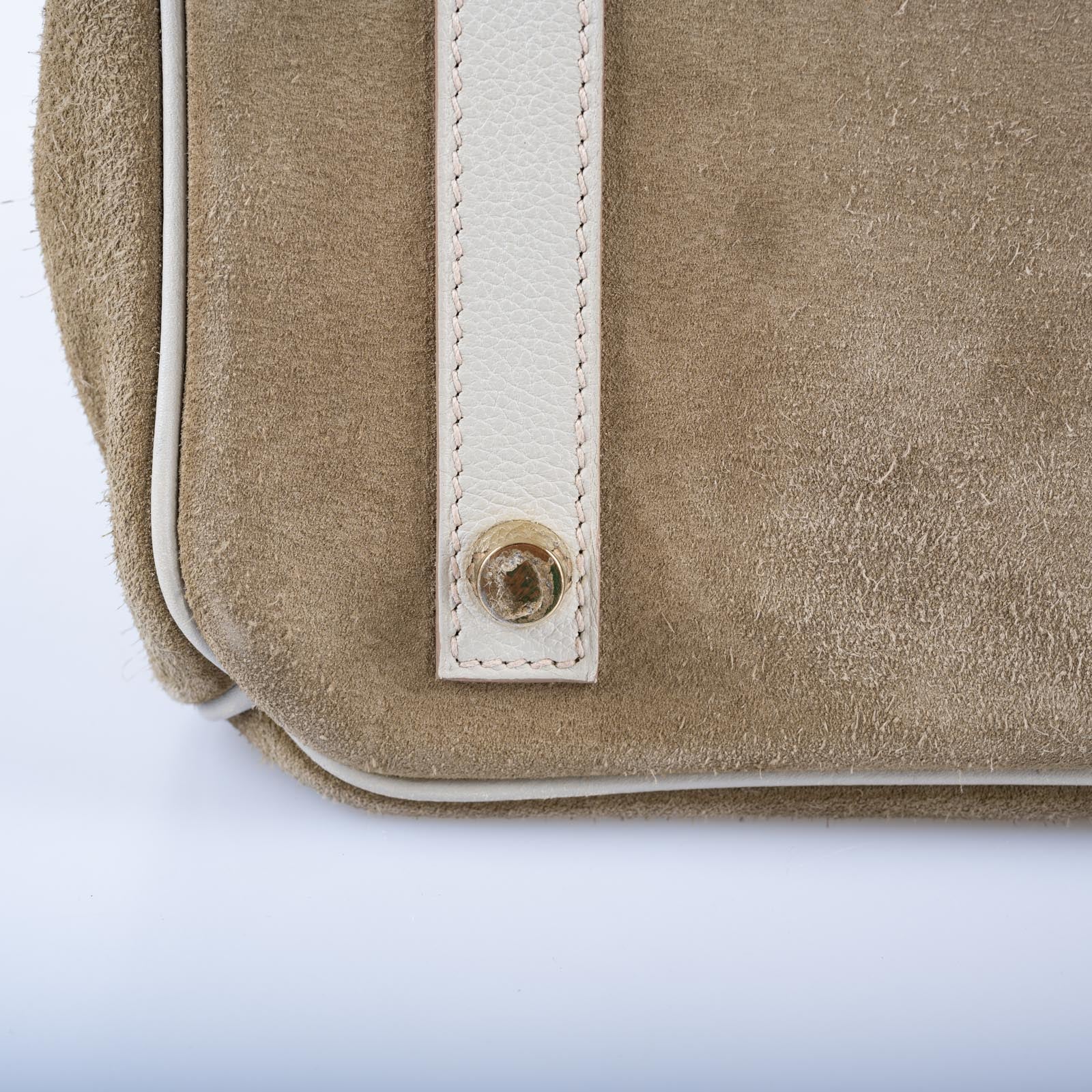 Hermès Birkin 30 Grizzly Gris Perle Swift & Veau Doblis Suede Permabrass Hardware