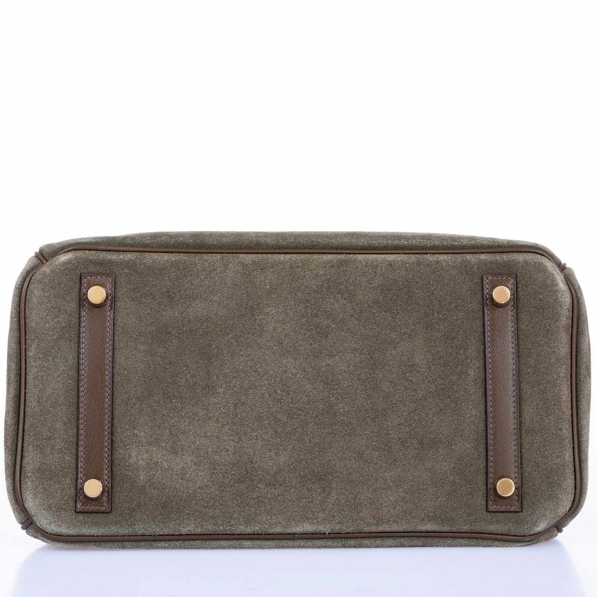 Hermès Birkin 30 Grizzly Vert de Gris Suede & Veau Swift Permabrass Hardware - Special Edition
