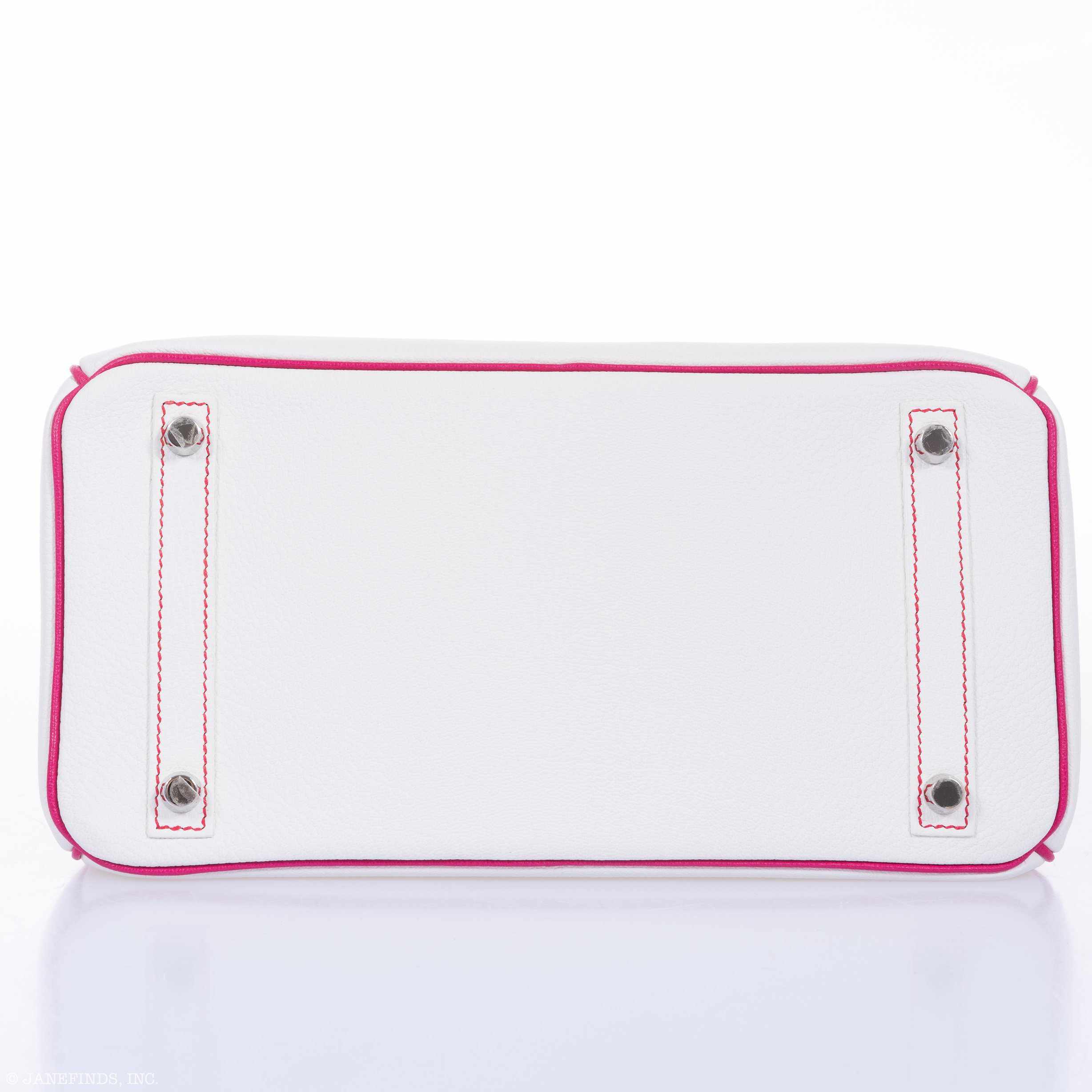 Hermès Birkin 30 HSS Bi-Color White & Fuchsia Chevre Palladium Hardware