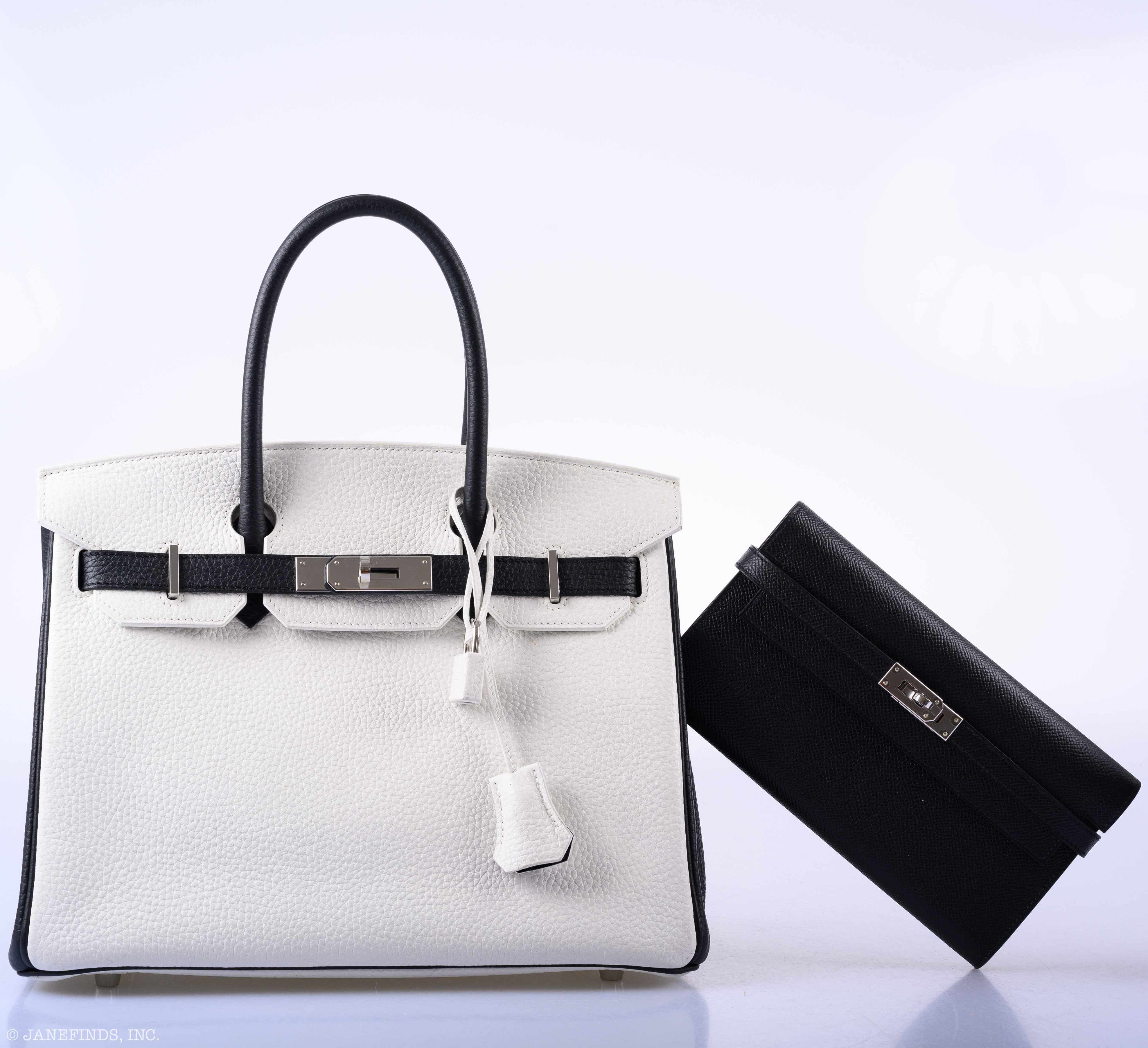 Hermès Birkin 30 HSS Black & White Togo Palladium Hardware