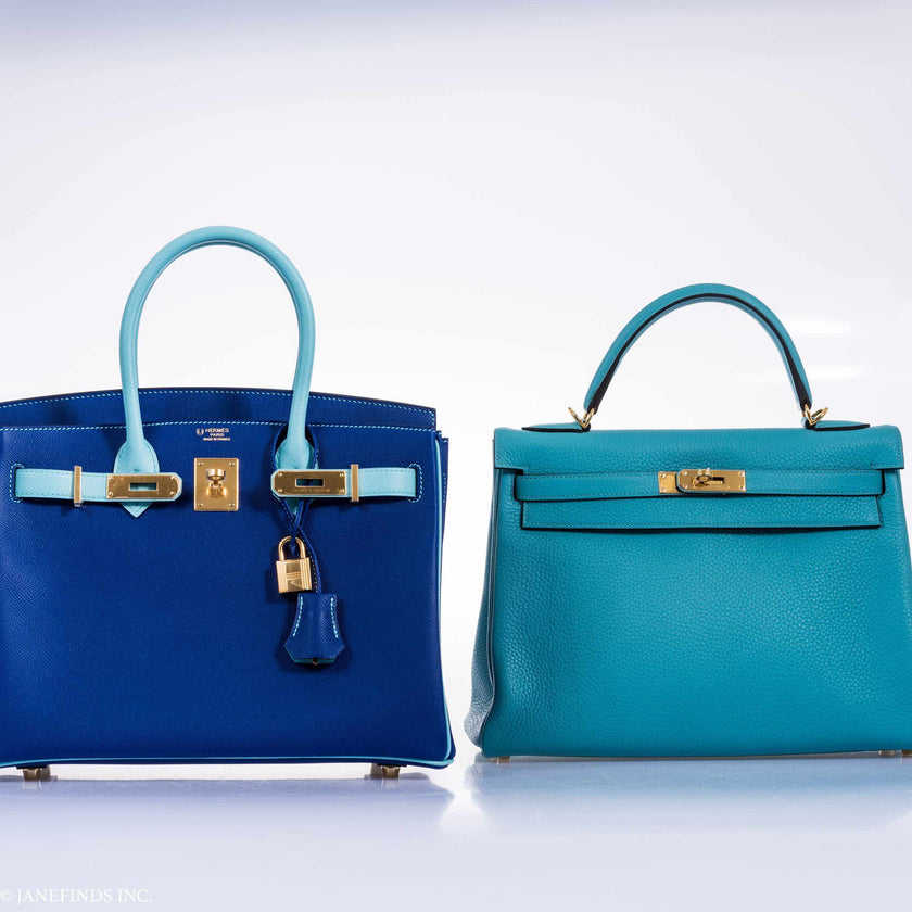 Hermès Birkin 30 HSS Blue Electric & Blue Atoll Epsom Gold Hardware ...