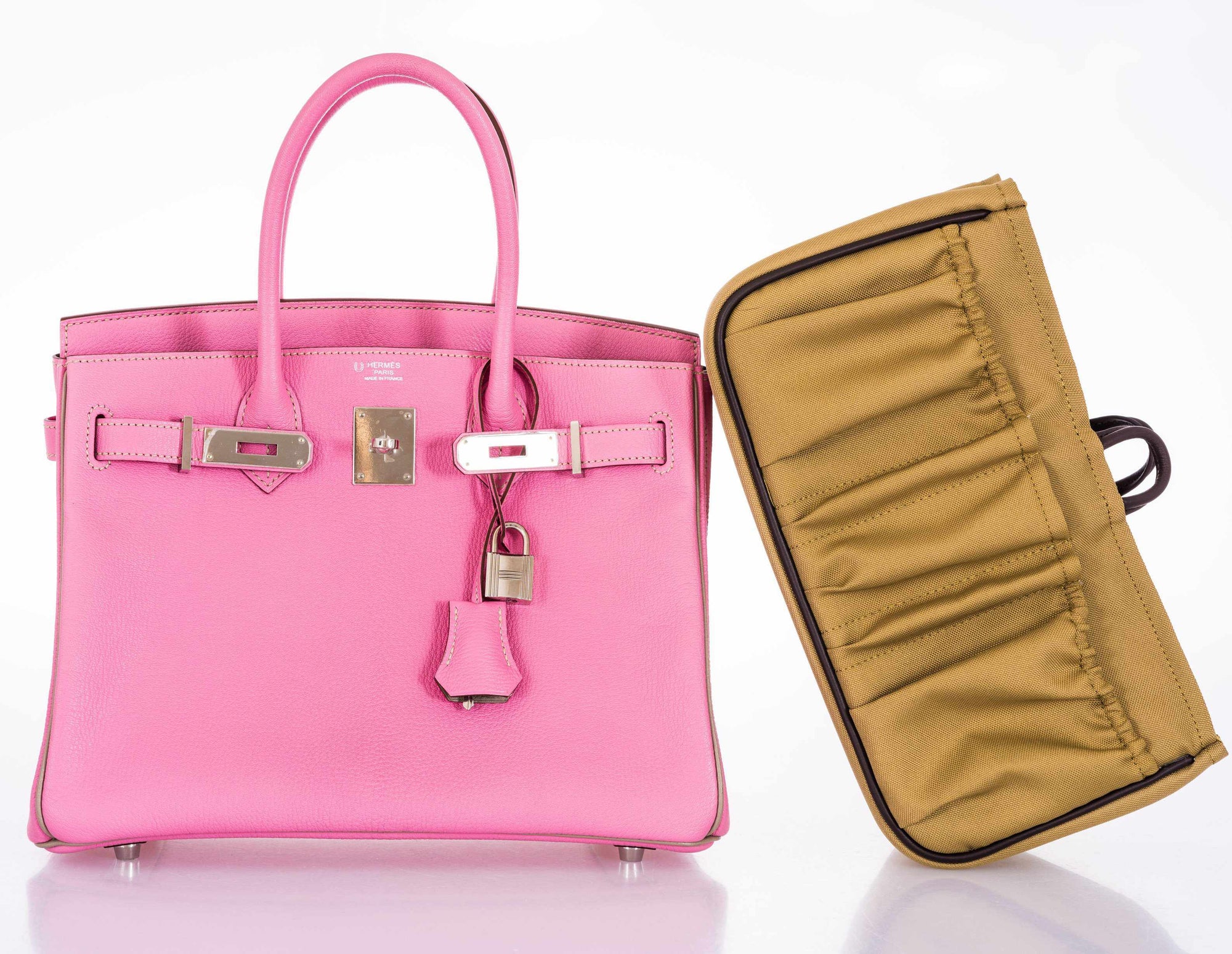 Hermès Birkin 30 HSS Bubblegum/Gris Tourterelle Chèvre Palladium Hardware