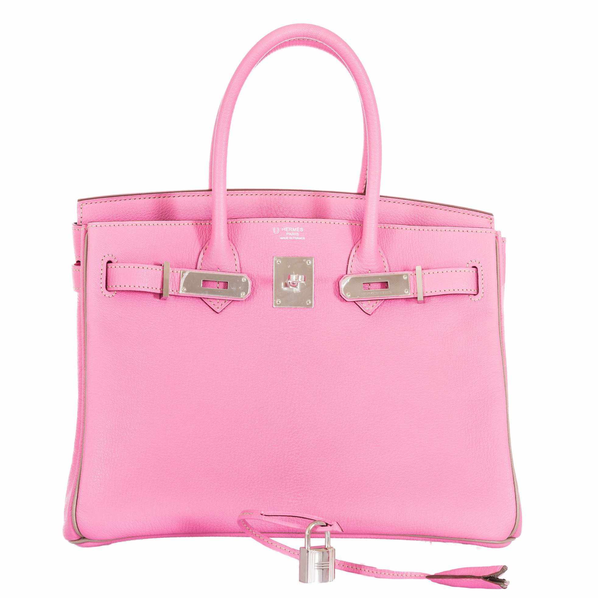 Hermès Birkin 30 HSS Bubblegum/Gris Tourterelle Chèvre Palladium Hardware
