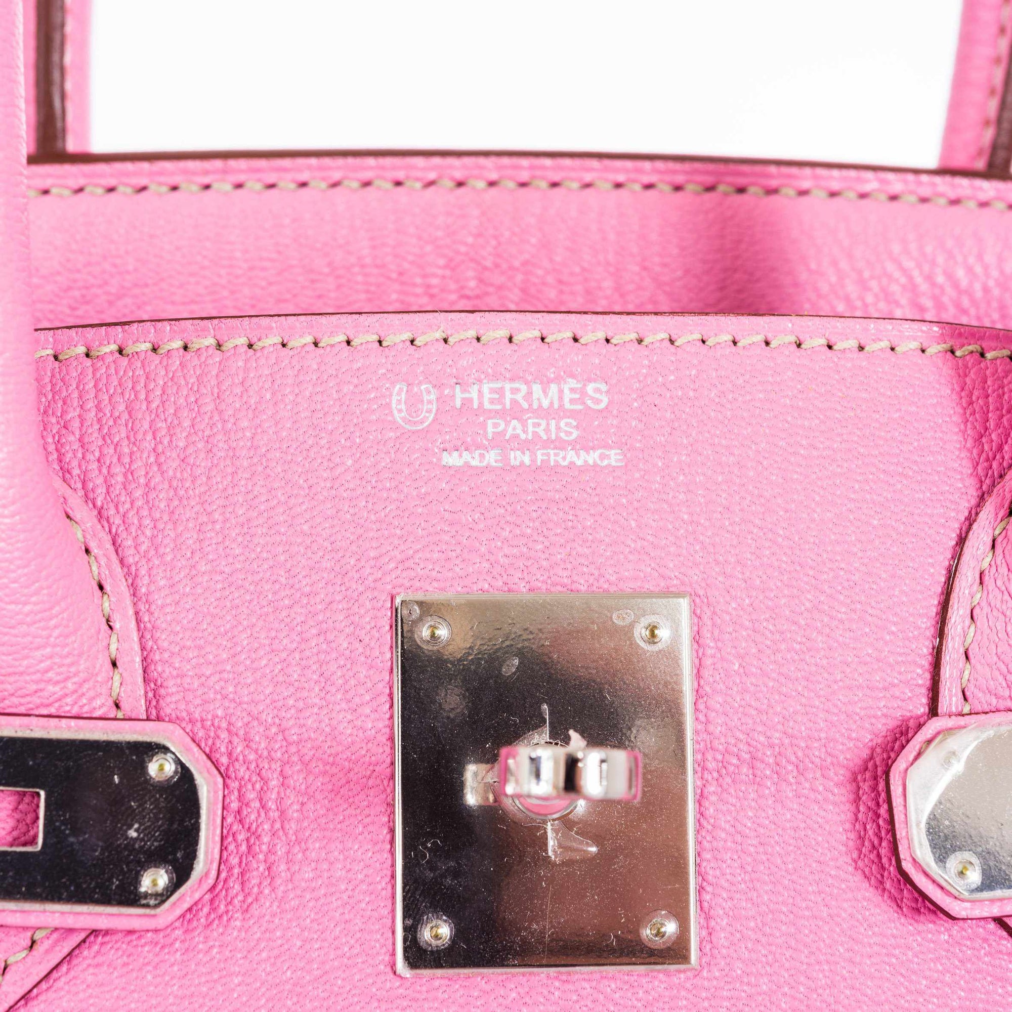 Hermès Birkin 30 HSS Bubblegum/Gris Tourterelle Chèvre Palladium Hardware