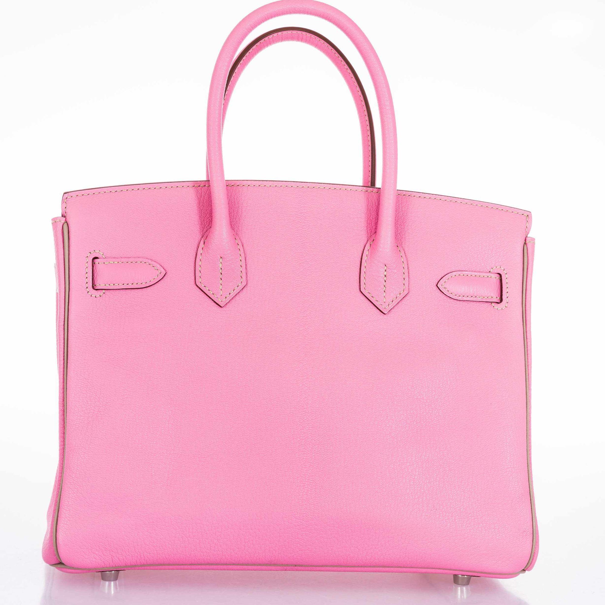 Hermès Birkin 30 HSS Bubblegum/Gris Tourterelle Chèvre Palladium Hardware