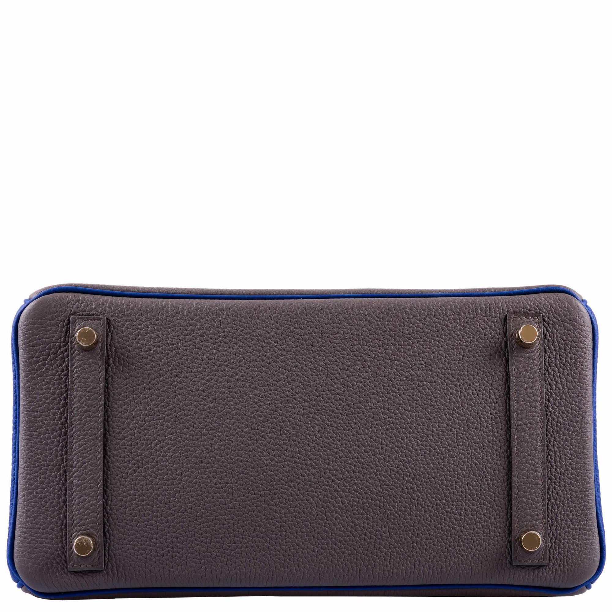 Hermès Birkin 30 HSS Etain And Blue Electric Togo Gold Hardware