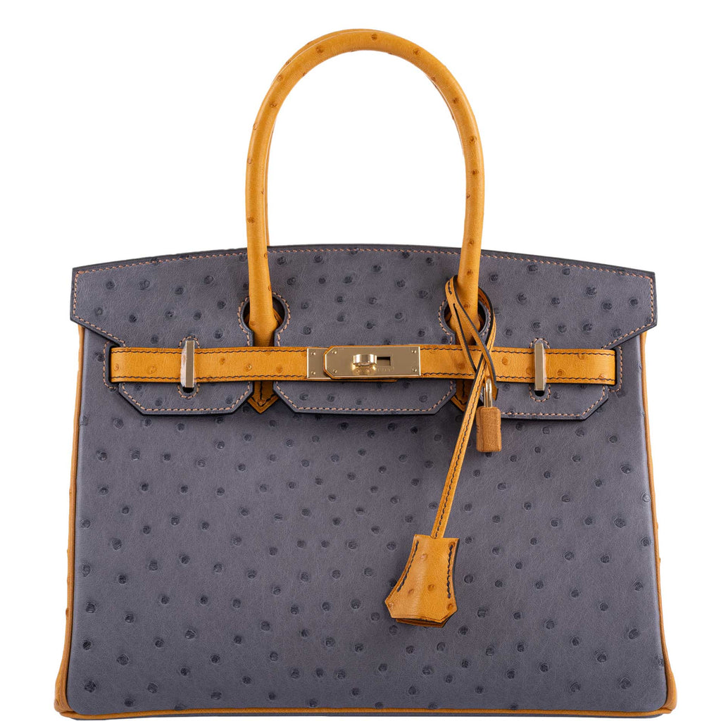 Hermès Birkin 30 Special Order Bag Two-Tone Noir/Gris Chevre PHW